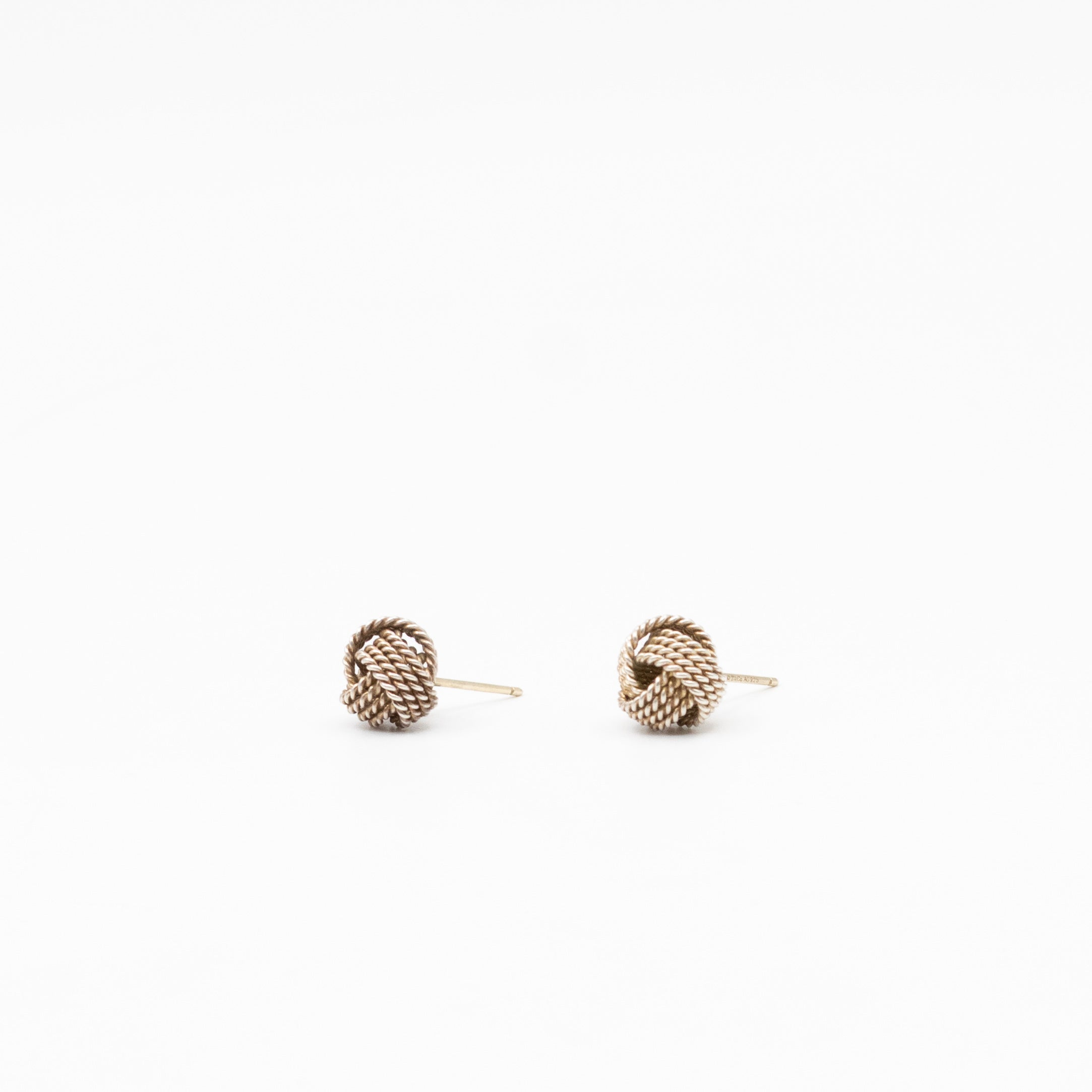 Twisted Knot Earrings Sterling Silver