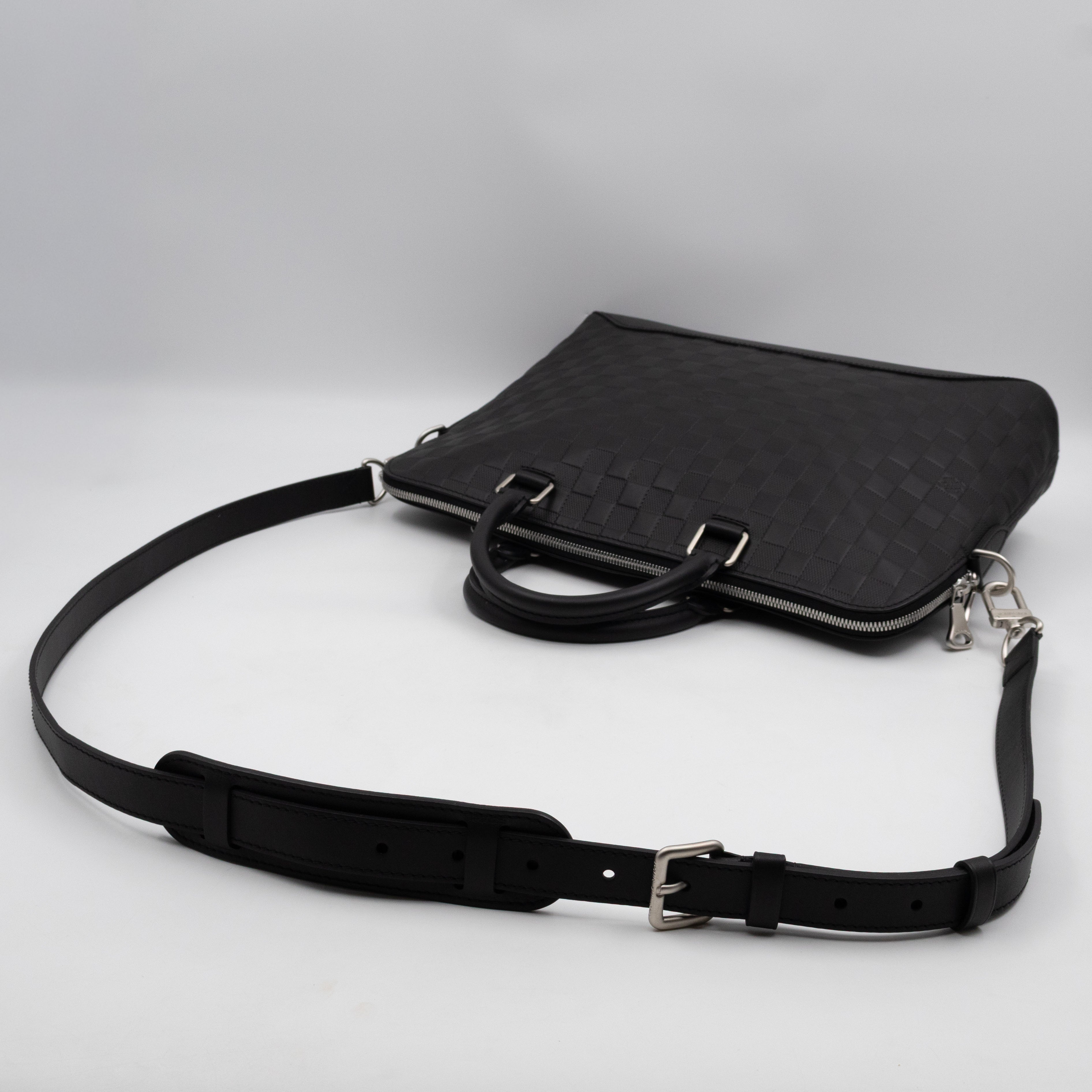 Avenue Soft Briefcase Black Damier Infini Leather