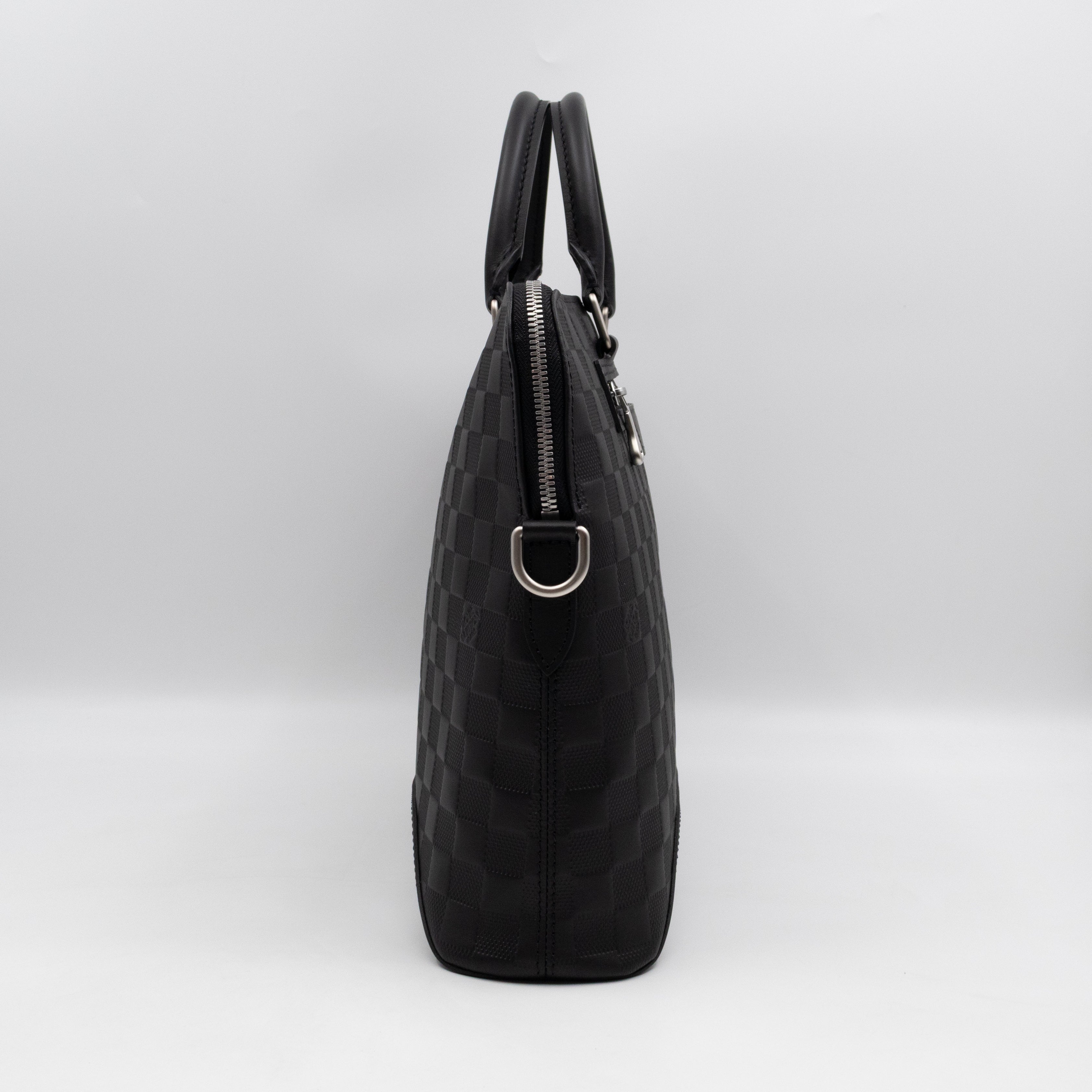 Avenue Soft Briefcase Black Damier Infini Leather