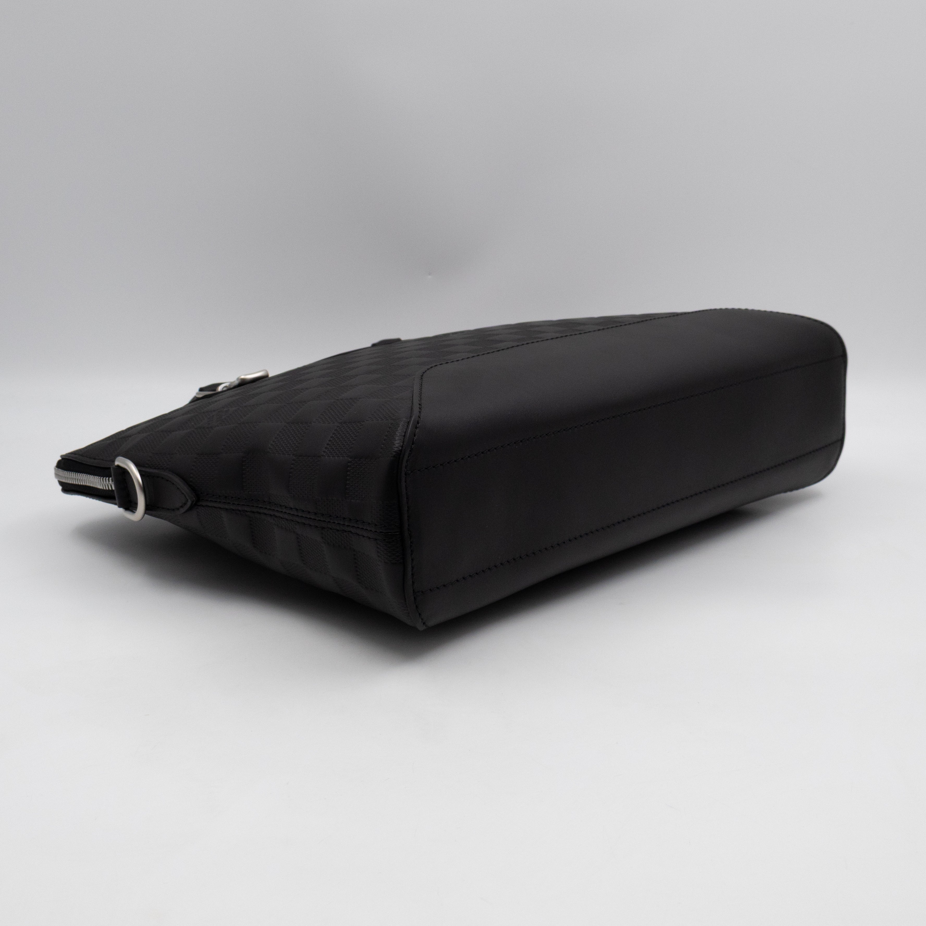 Avenue Soft Briefcase Black Damier Infini Leather