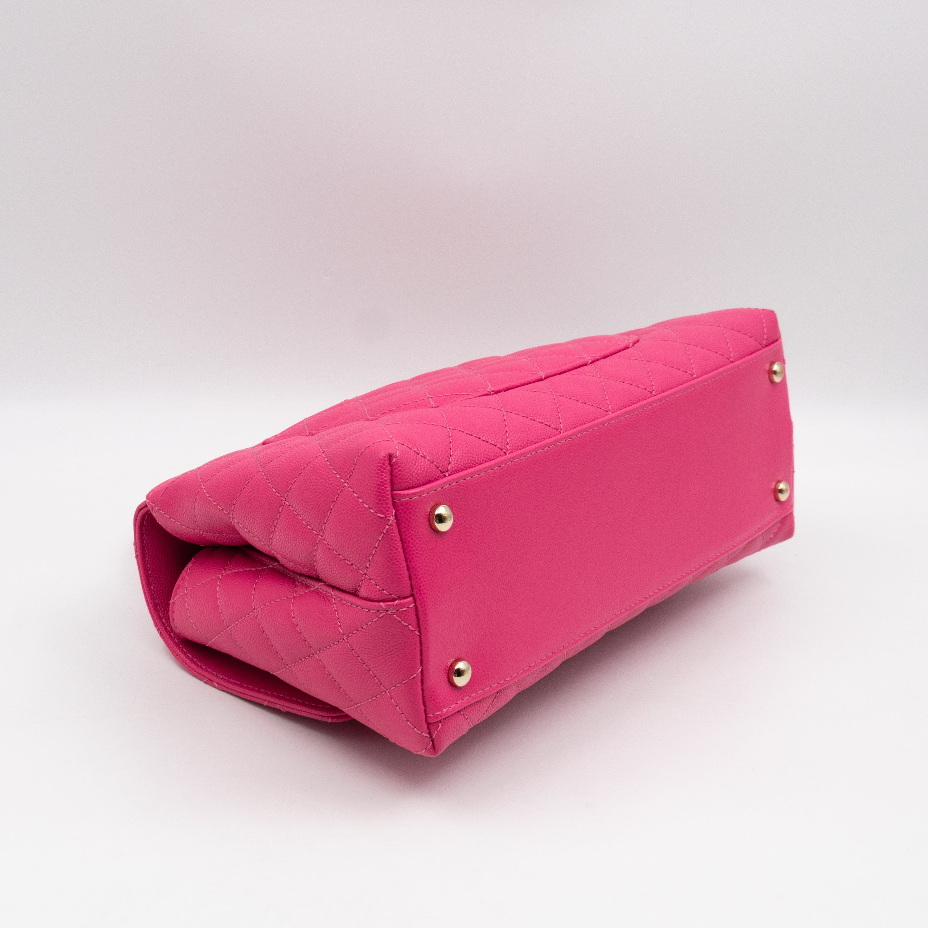 Coco Handle Pink Caviar Leather