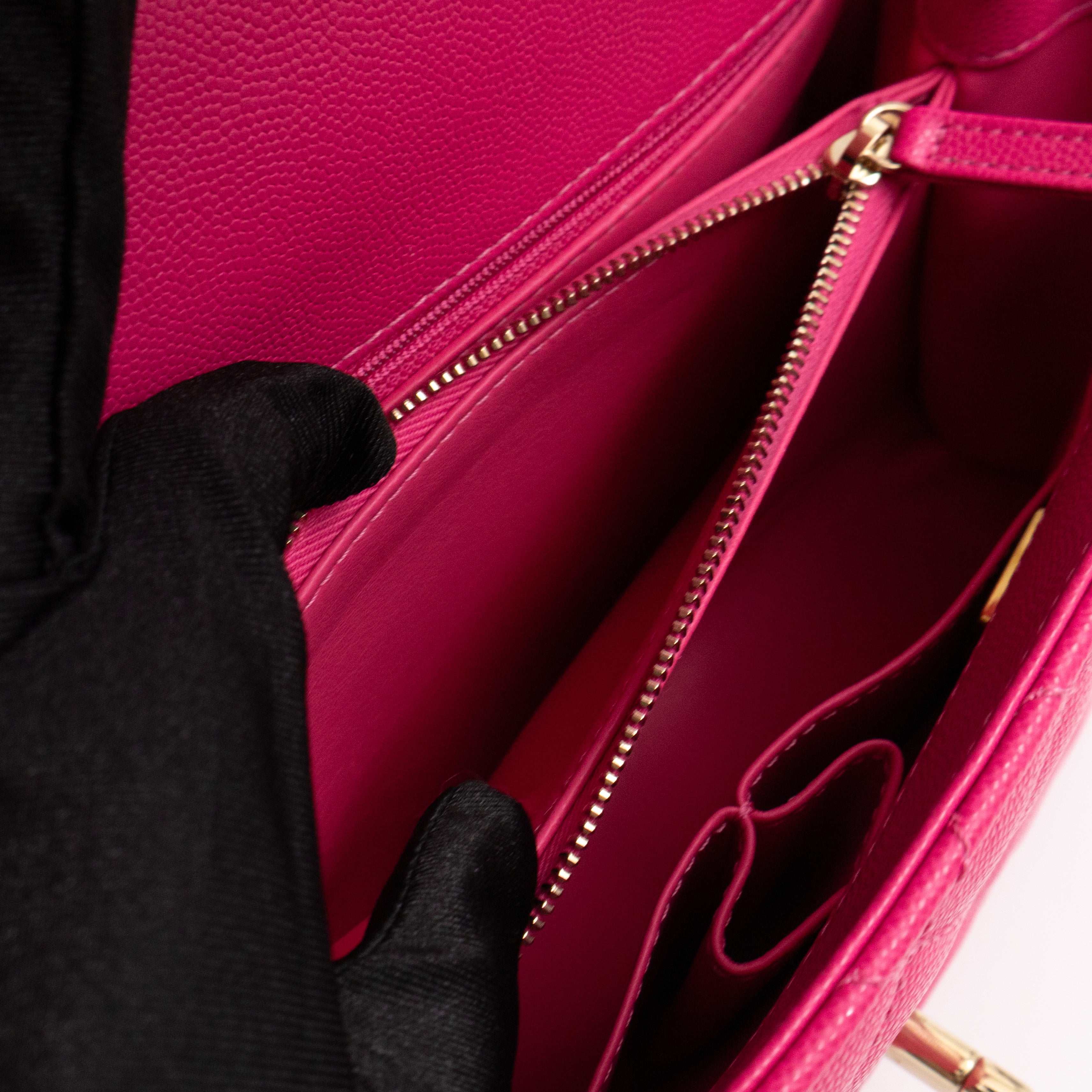 Coco Handle Pink Caviar Leather