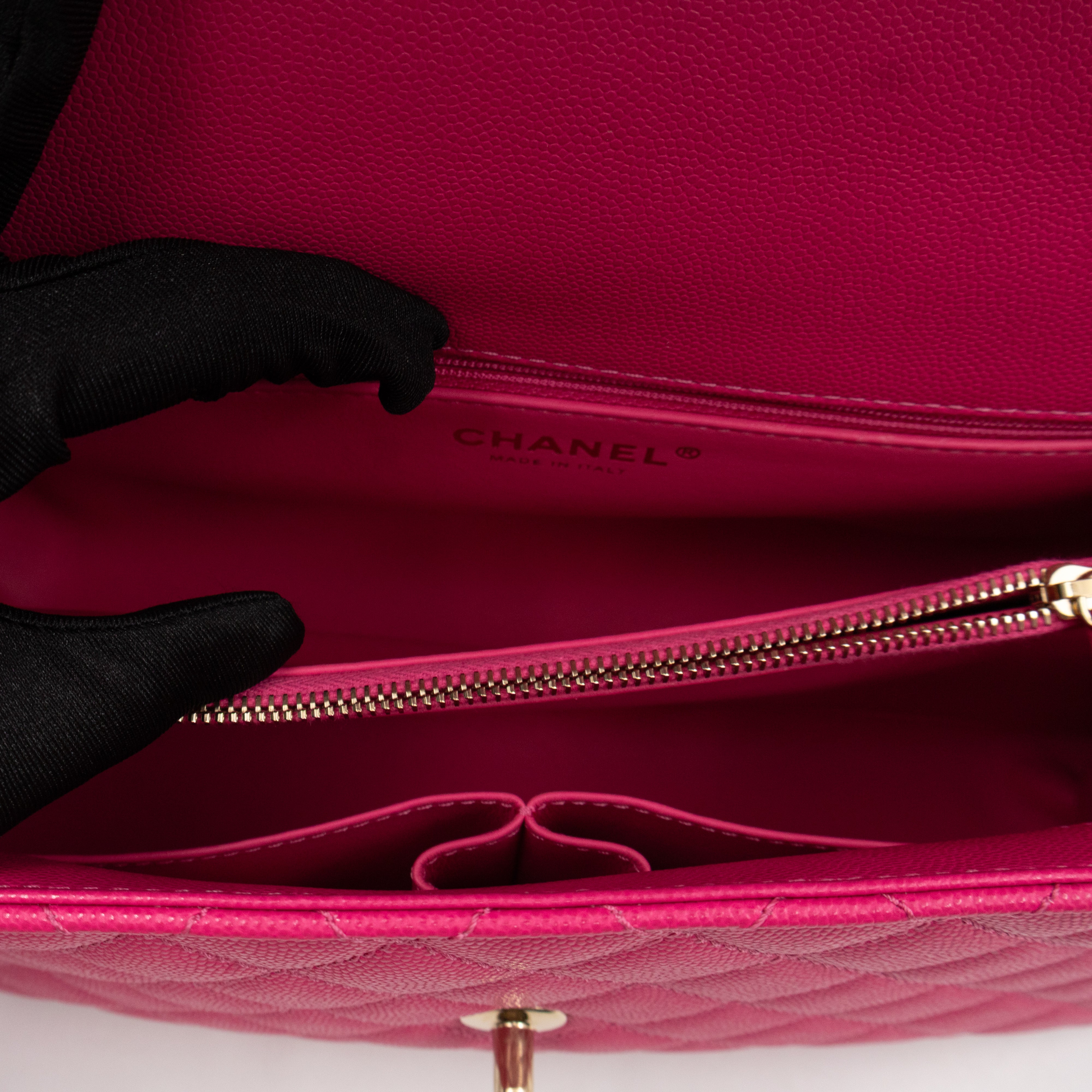 Coco Handle Pink Caviar Leather
