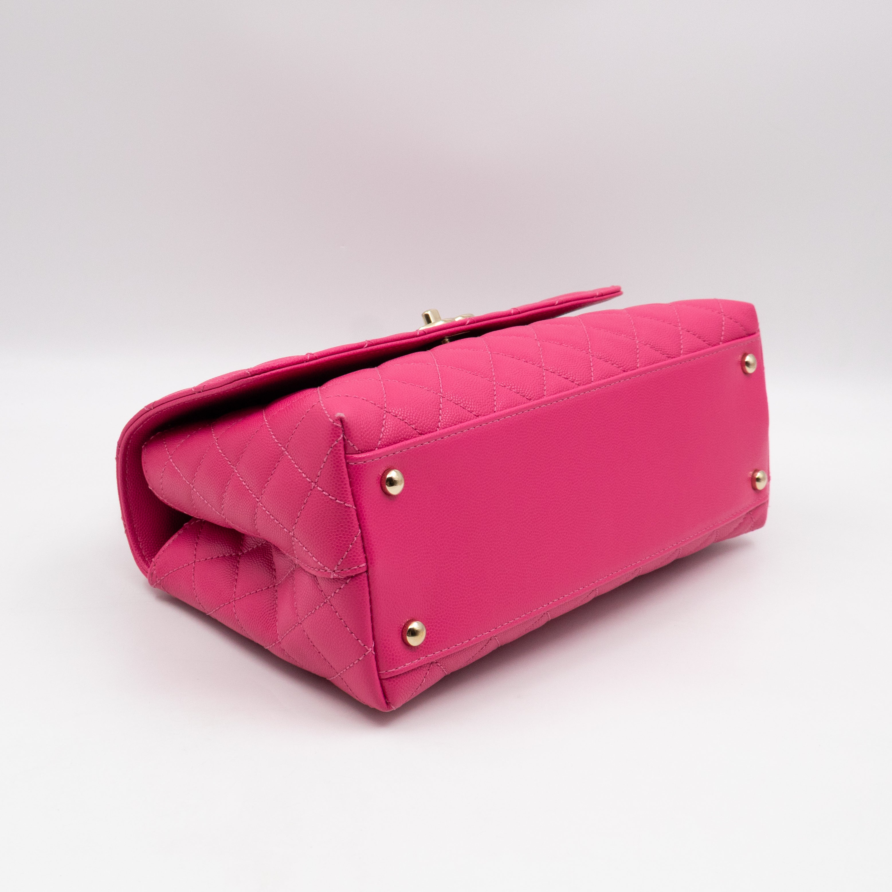 Coco Handle Pink Caviar Leather