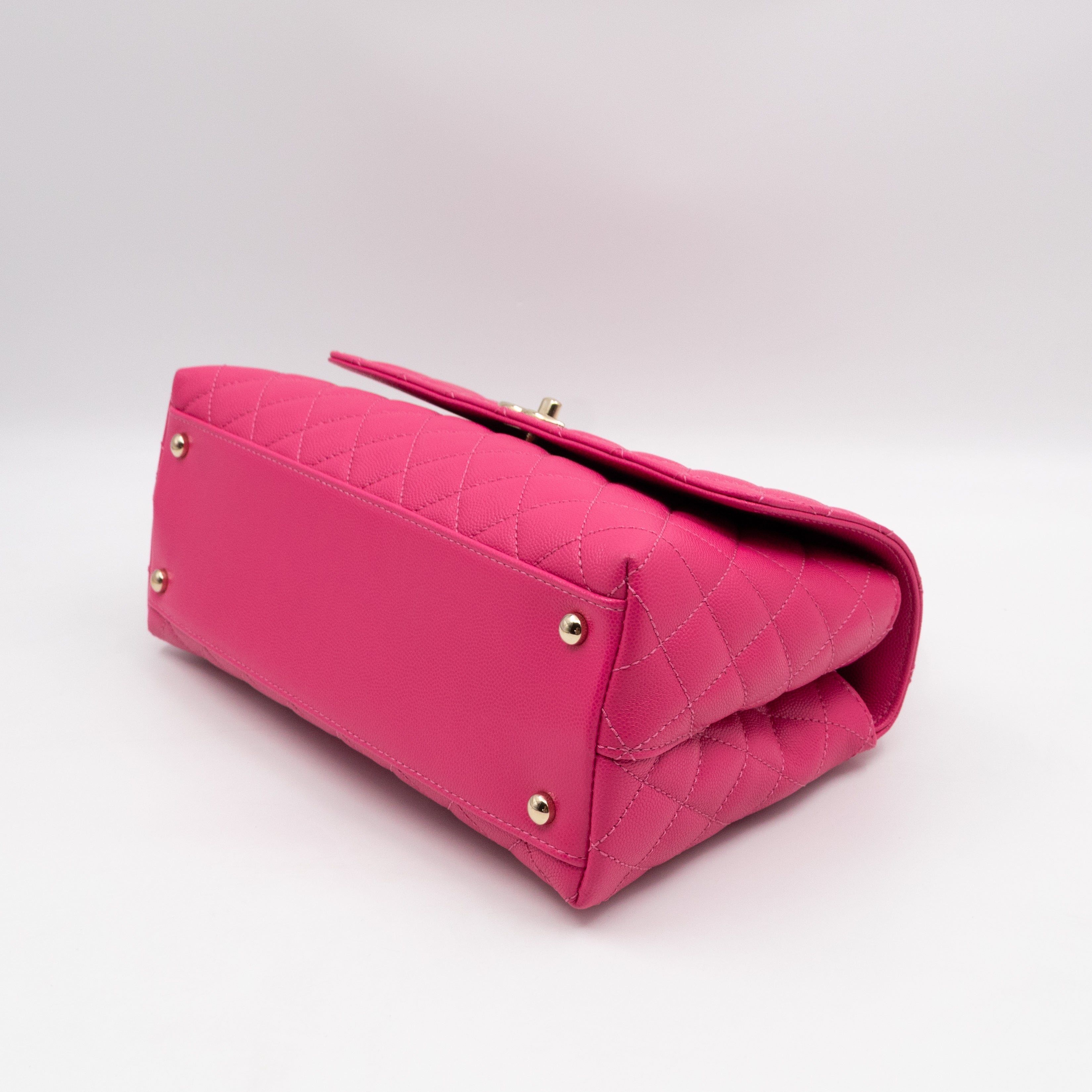 Coco Handle Pink Caviar Leather