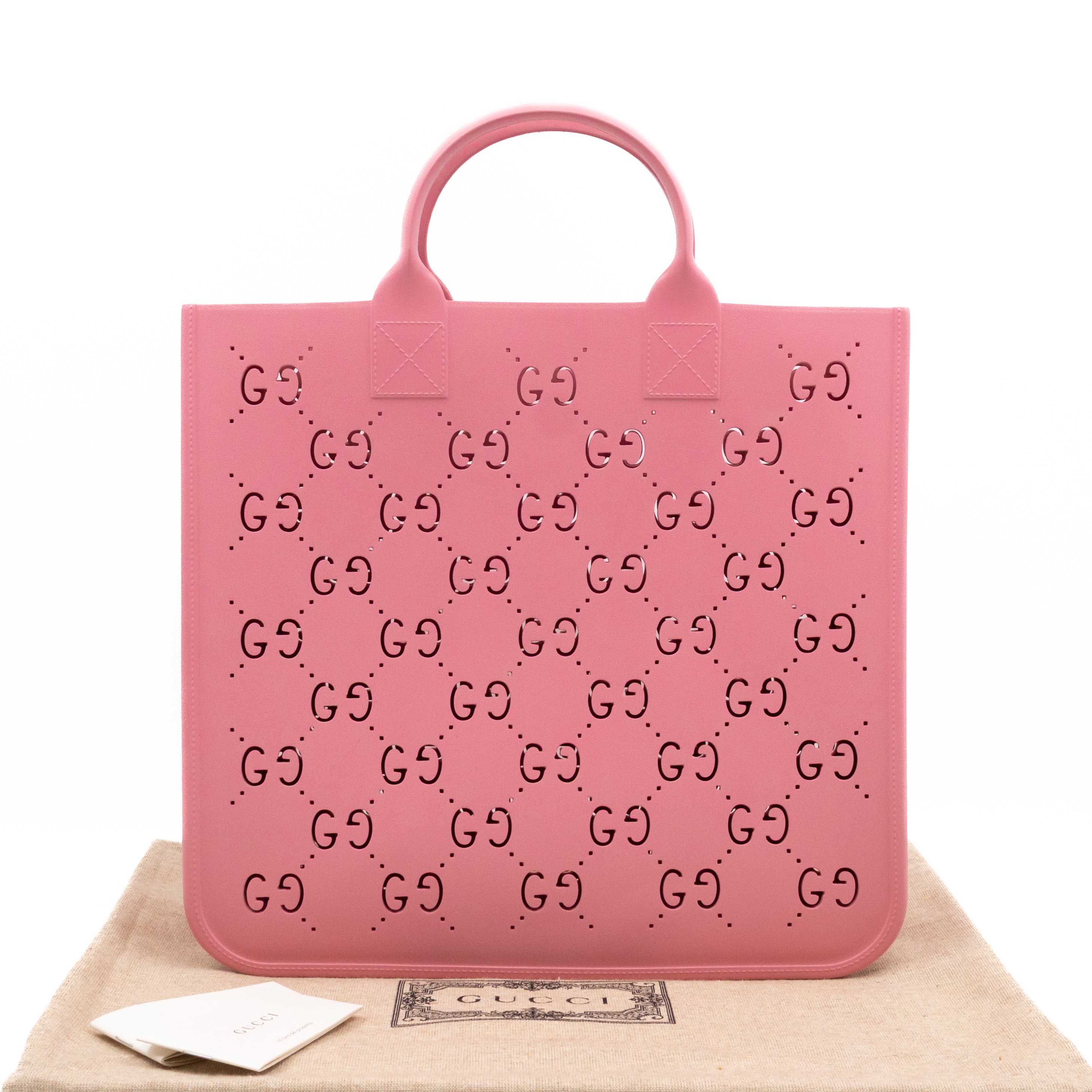 Beach Bag Perforated Rubber Pink