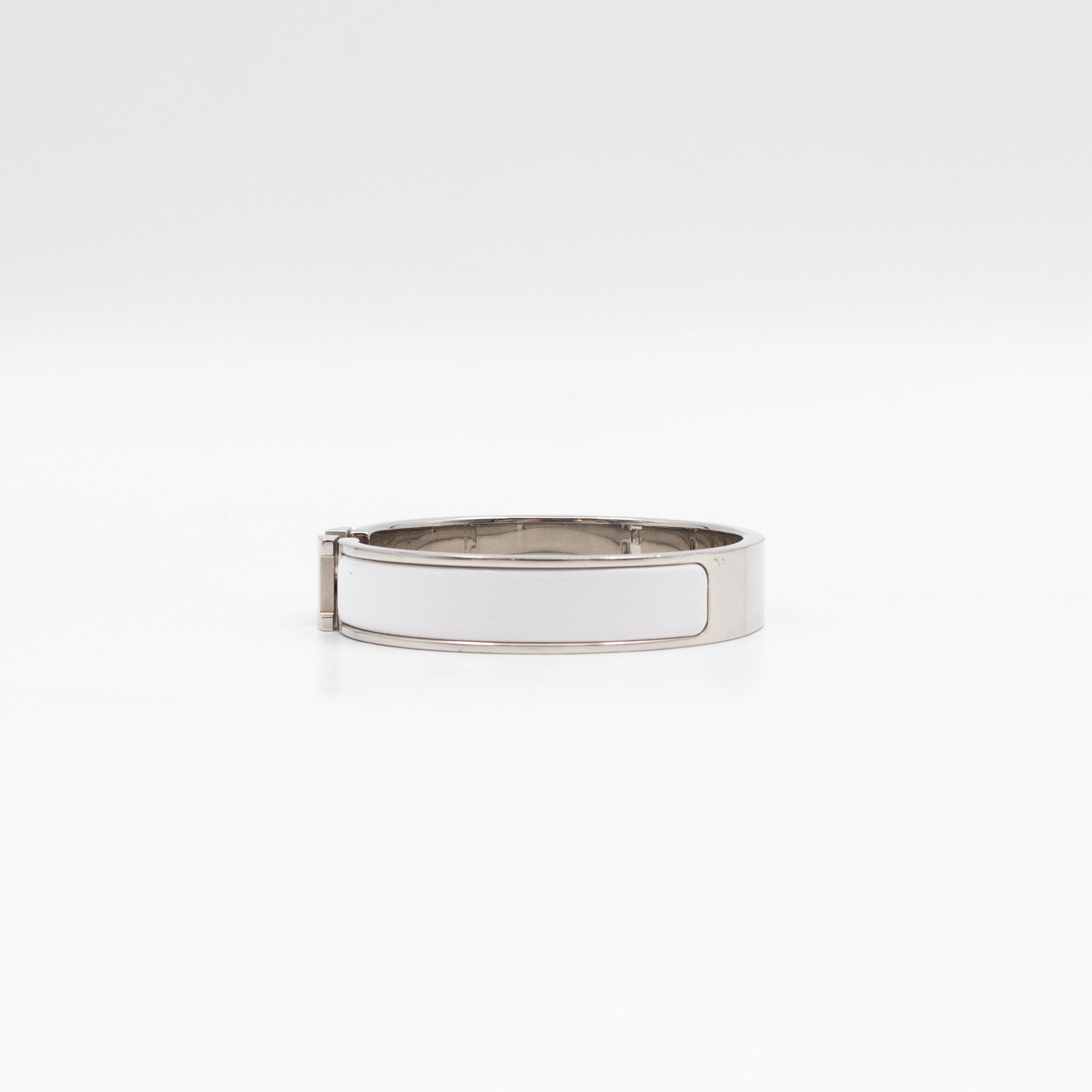 Clic H Bracelet GM White Silver