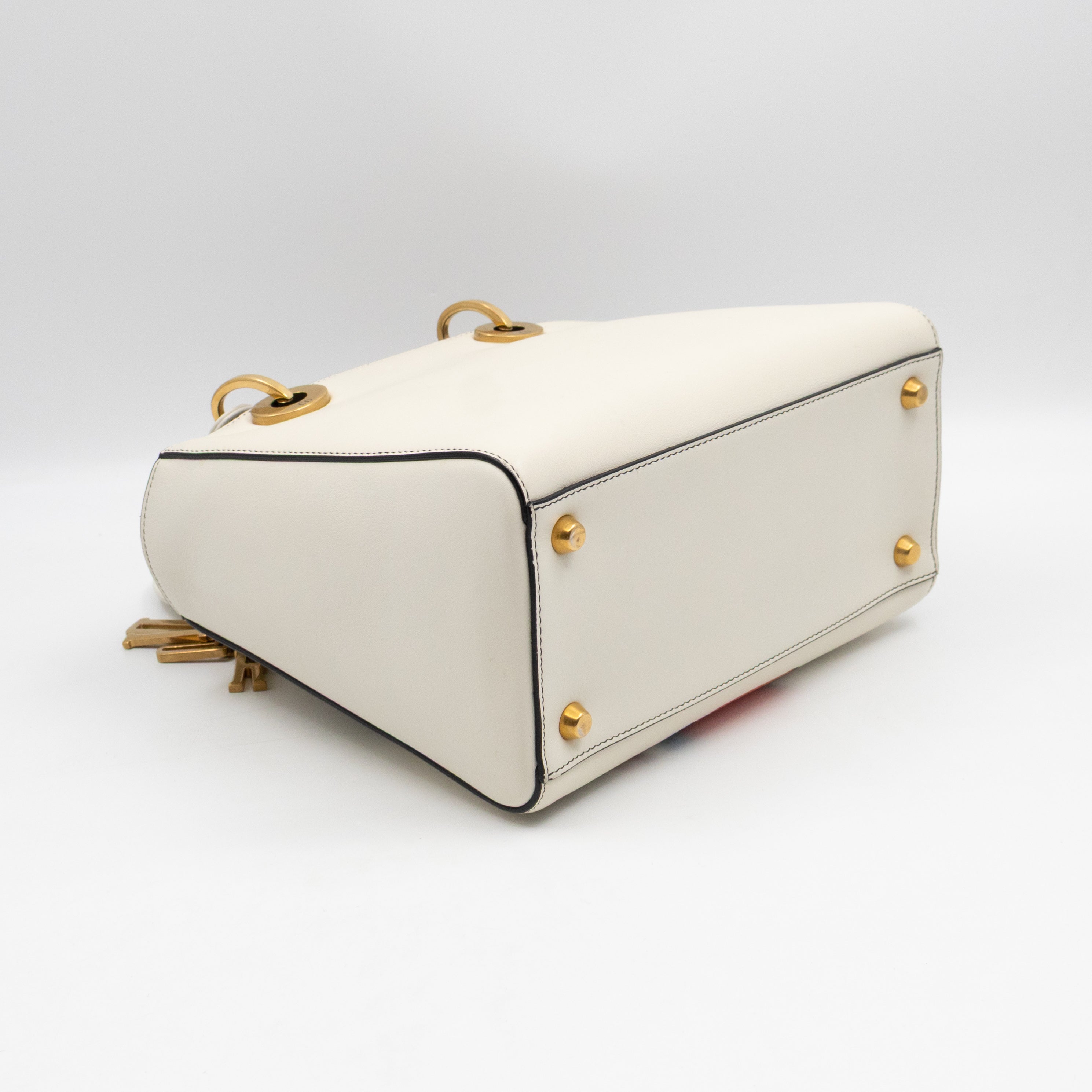 Lady Dior Medium Niki de Saint Phalle Off White Leather