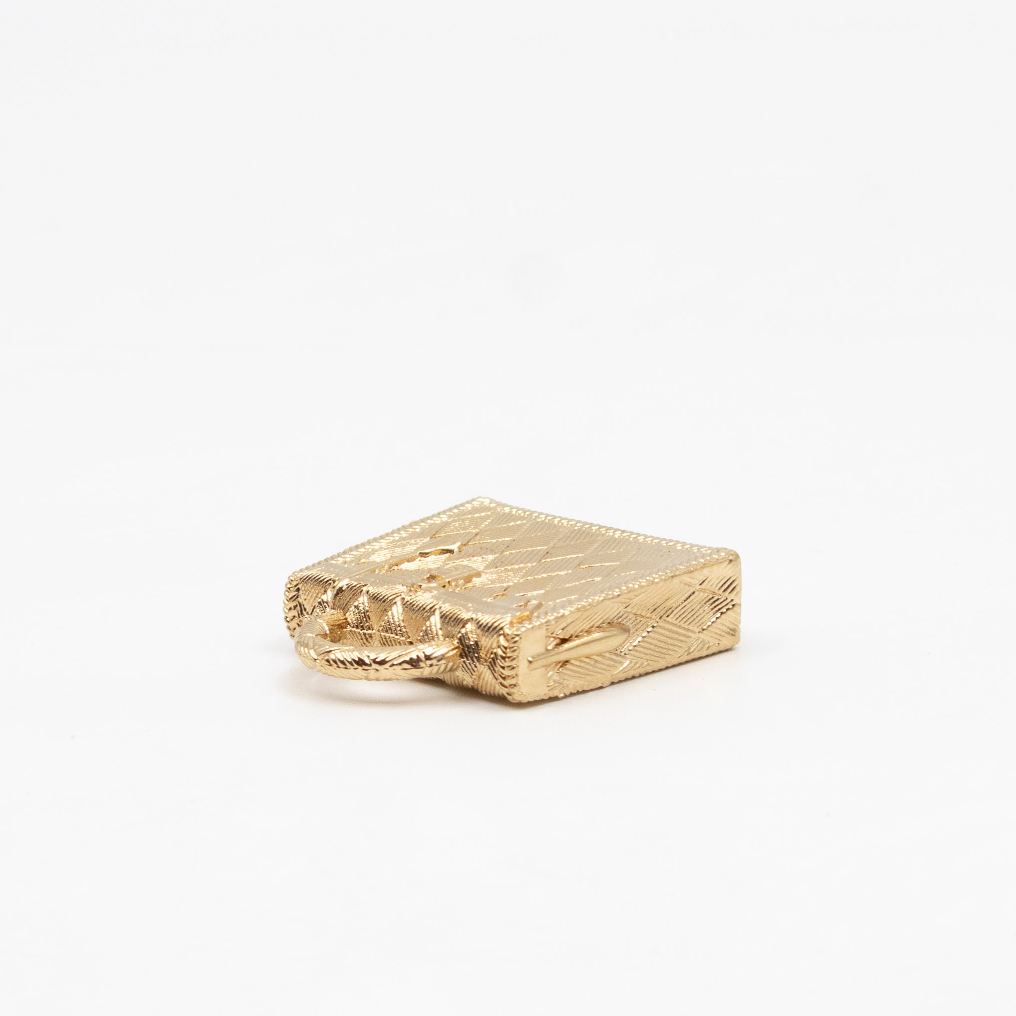 Curiosite Kelly Bag Charm Pendant Permabrass Plated Gold