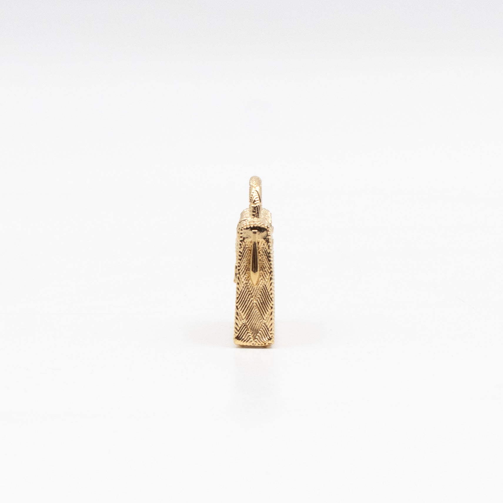 Curiosite Kelly Bag Charm Pendant Permabrass Plated Gold
