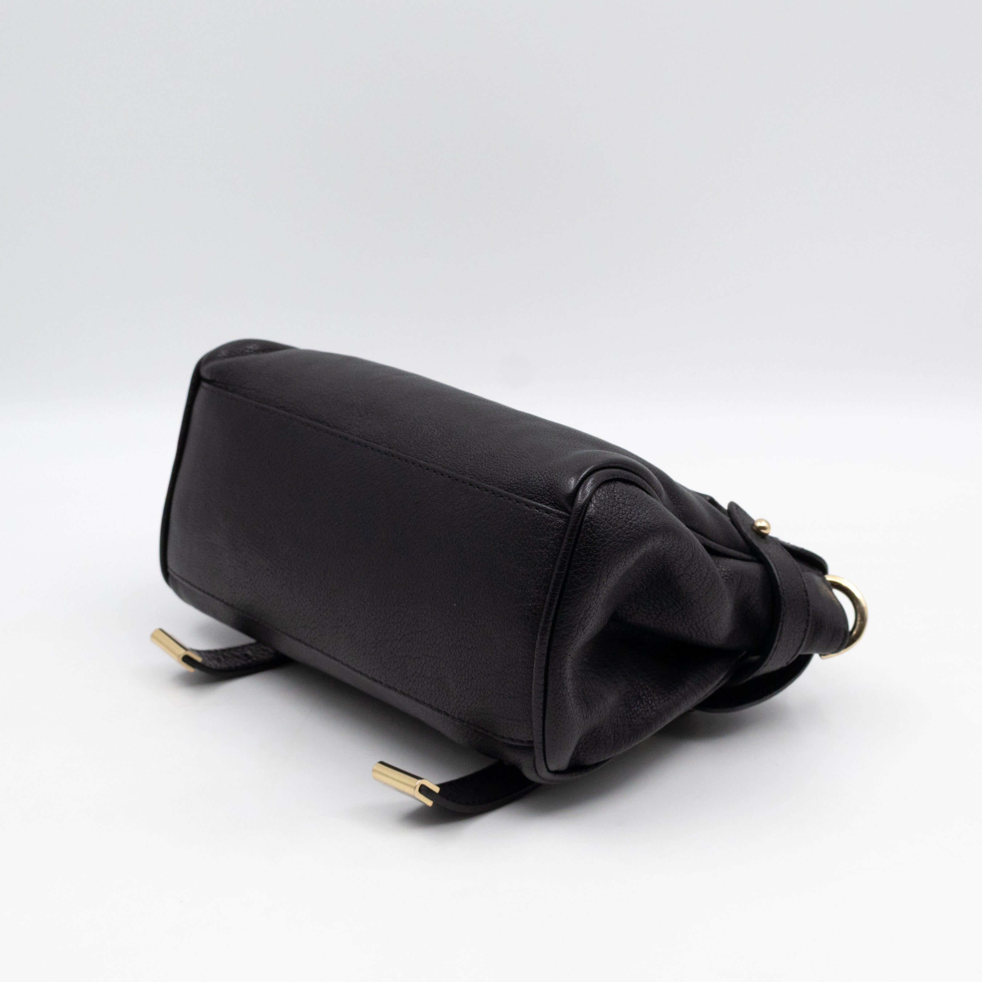 Mini Alexa Black Goatskin Leather