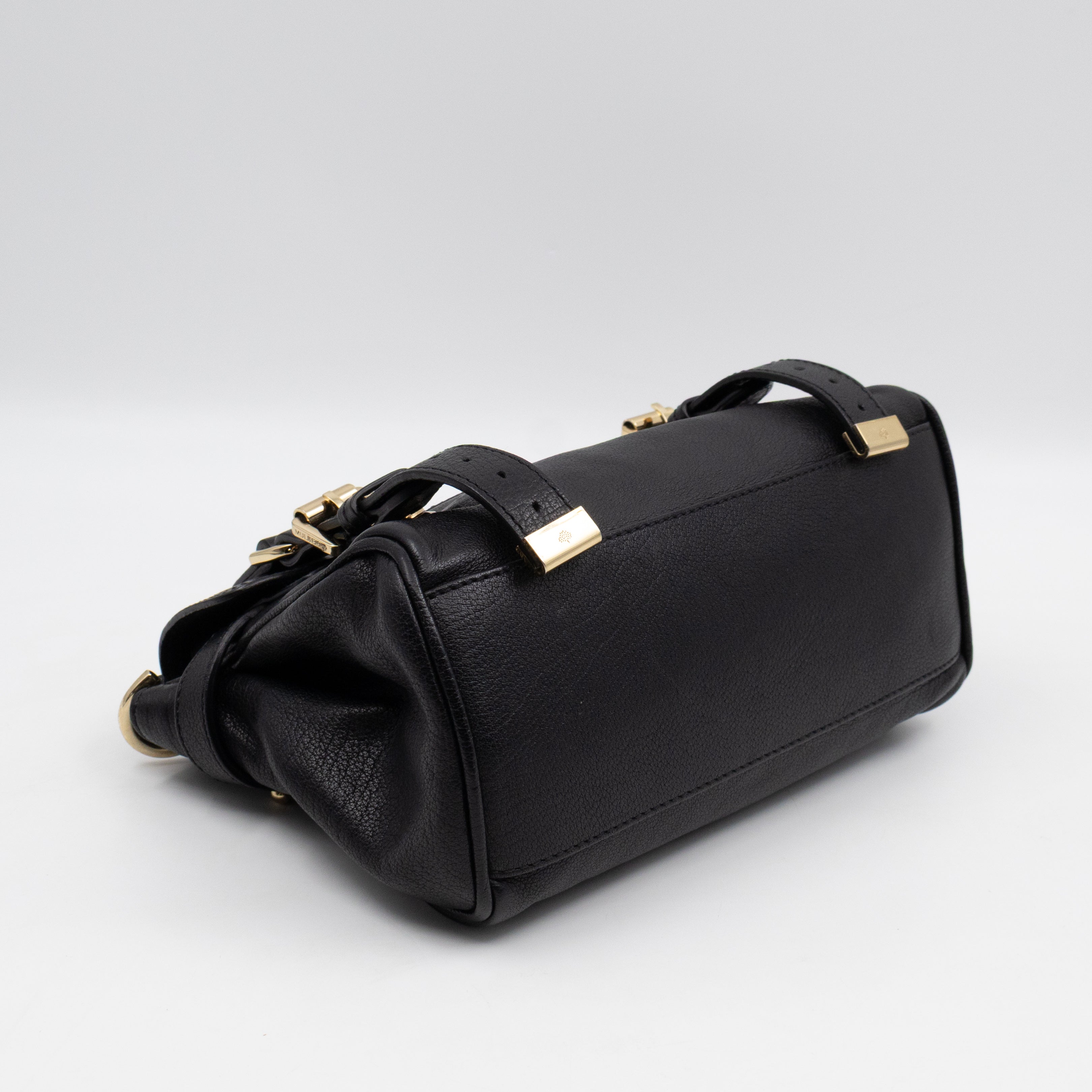 Mini Alexa Black Goatskin Leather