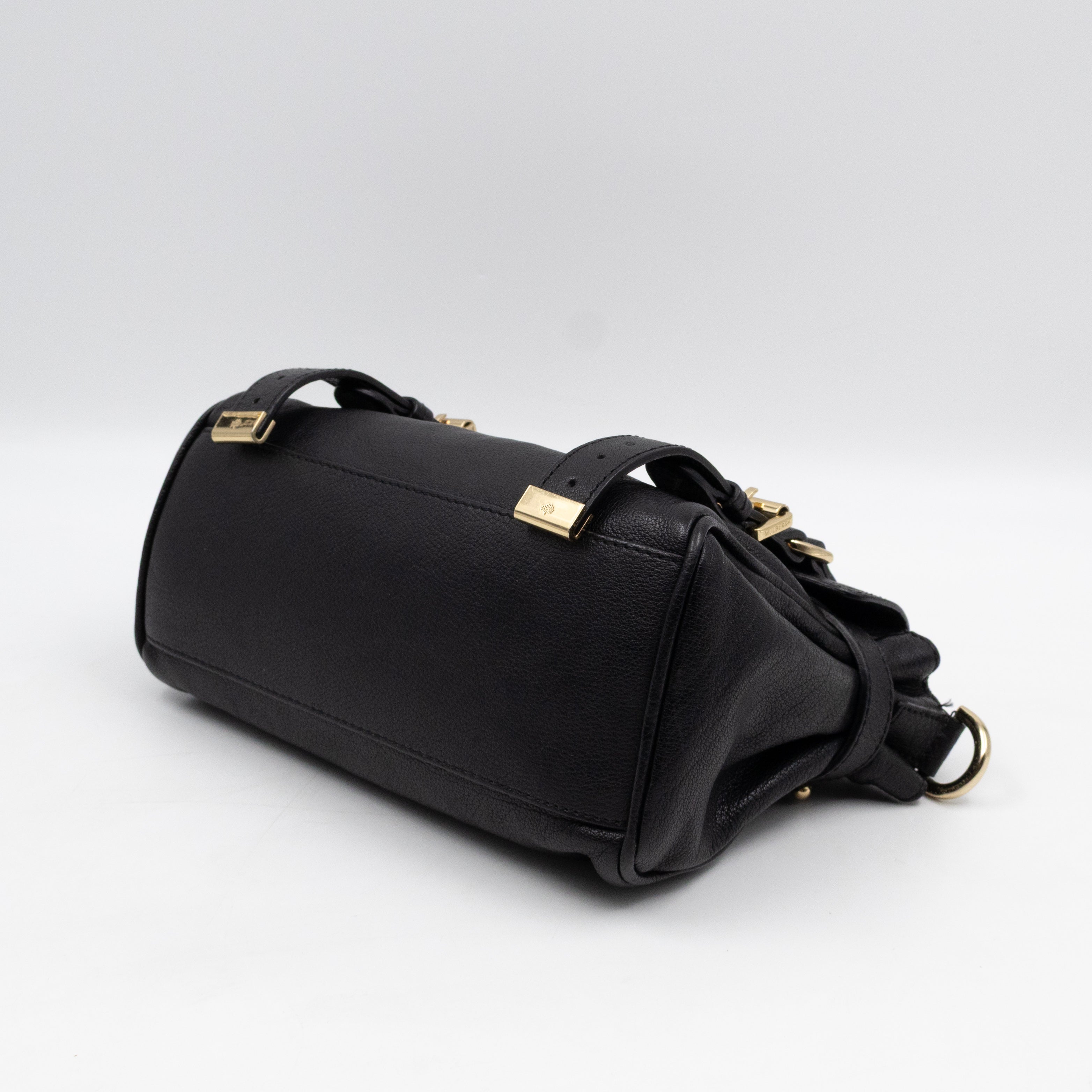 Mini Alexa Black Goatskin Leather