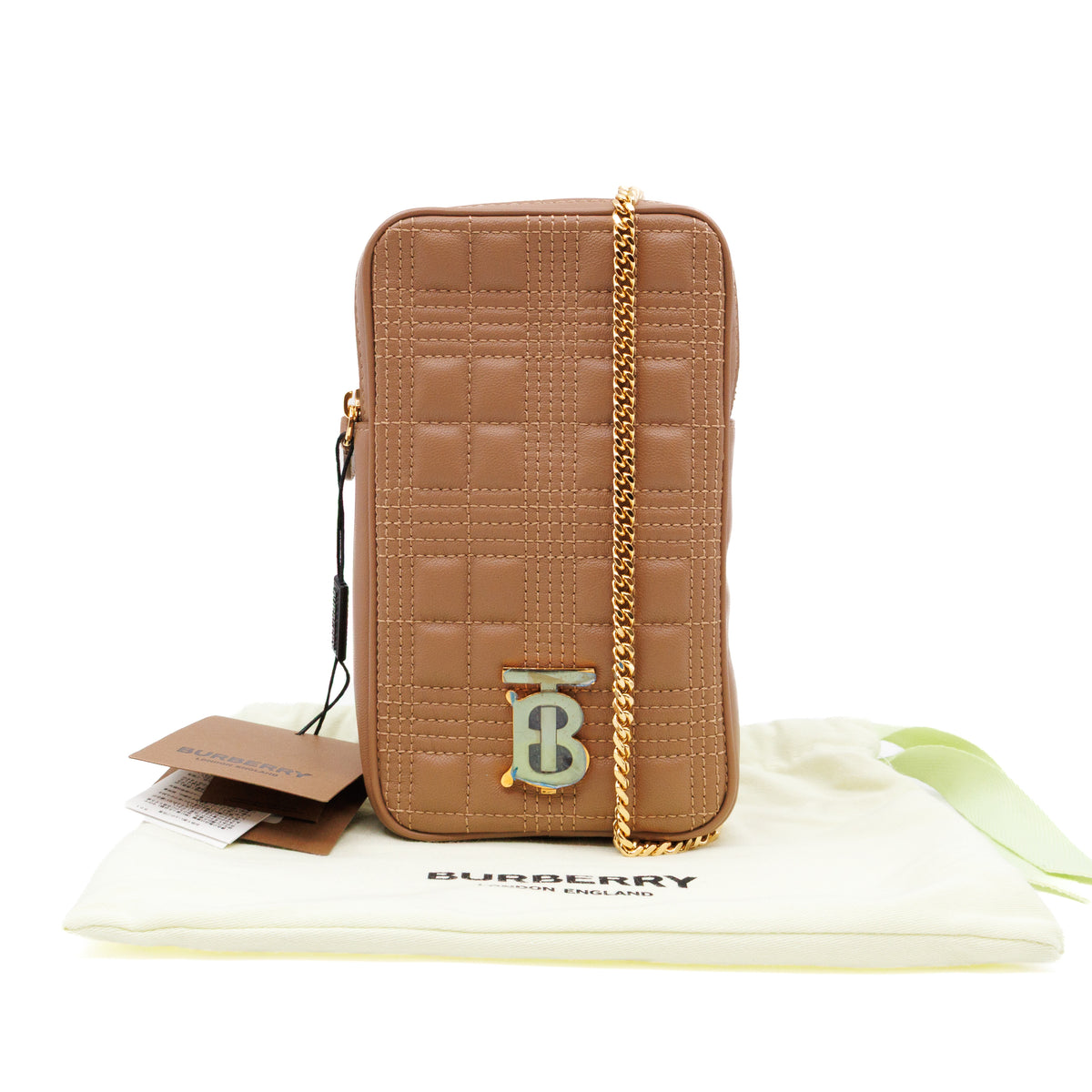 Mini Lola Vertical Crossbody Bag Nude Quilted Leather