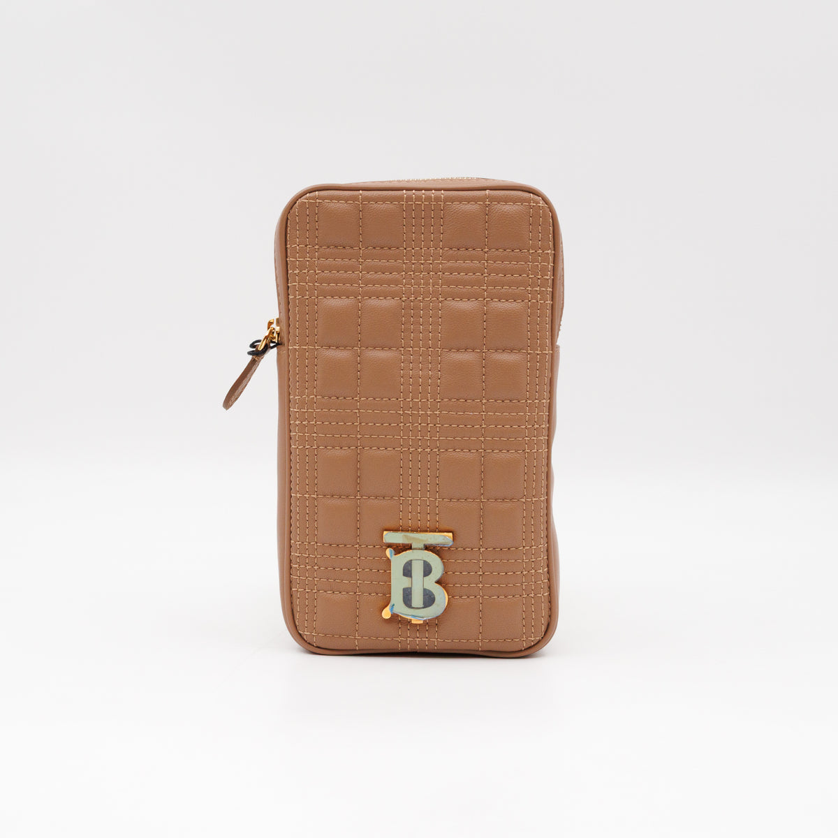 Mini Lola Vertical Crossbody Bag Nude Quilted Leather