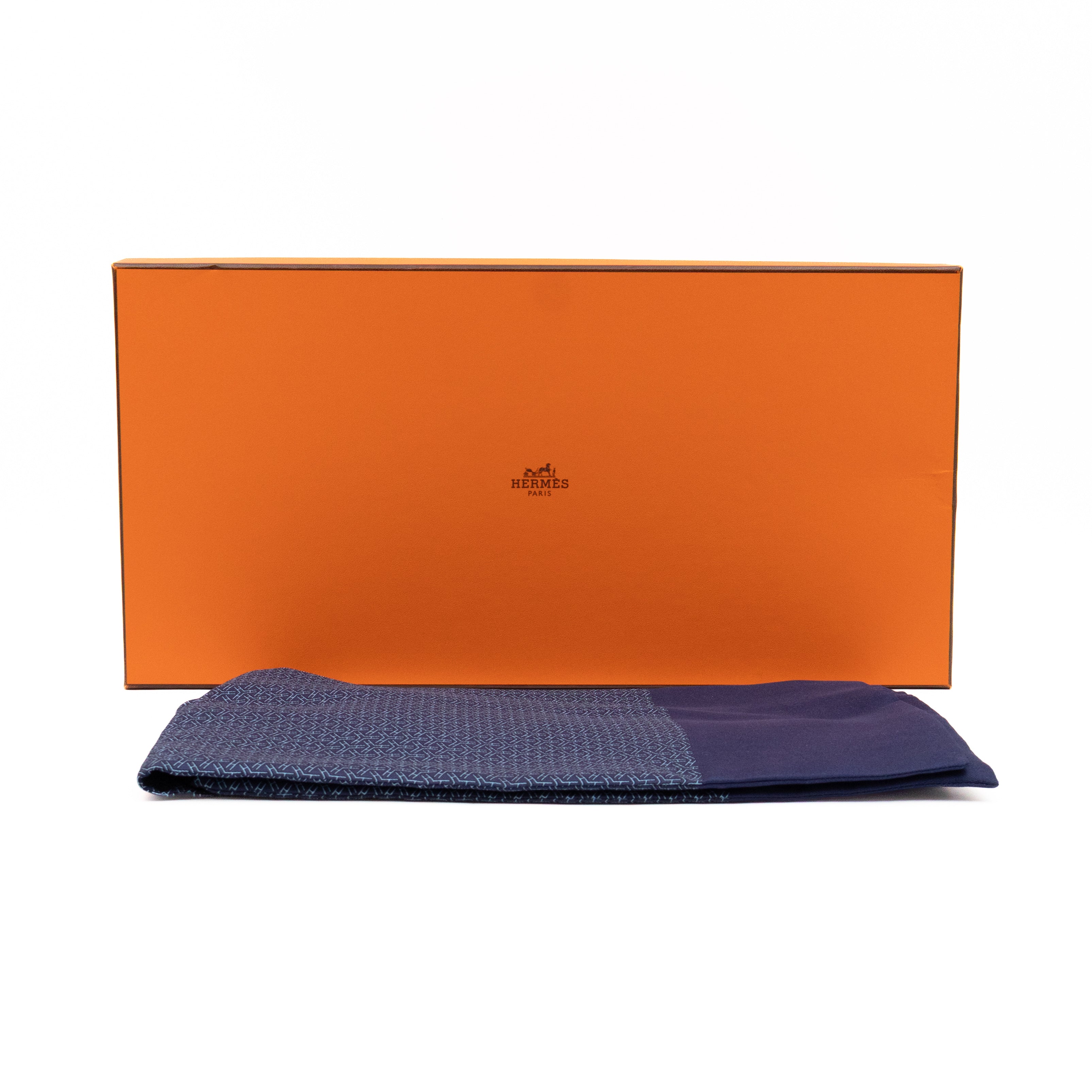 Ascot Silk Scarf Navy