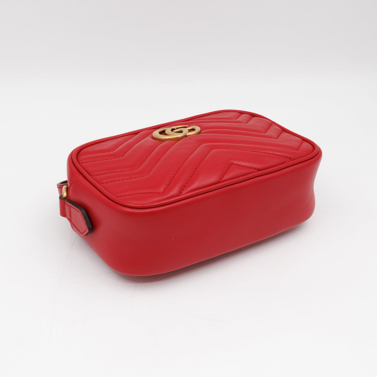 GG Marmont Matelassé Mini Red Leather