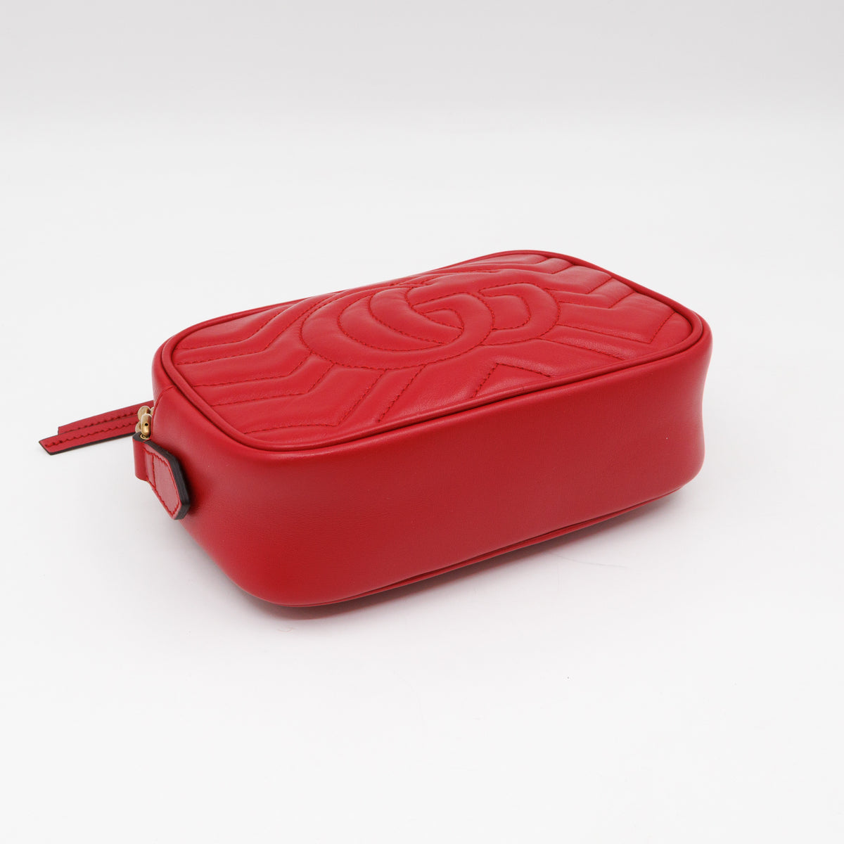 GG Marmont Matelassé Mini Red Leather