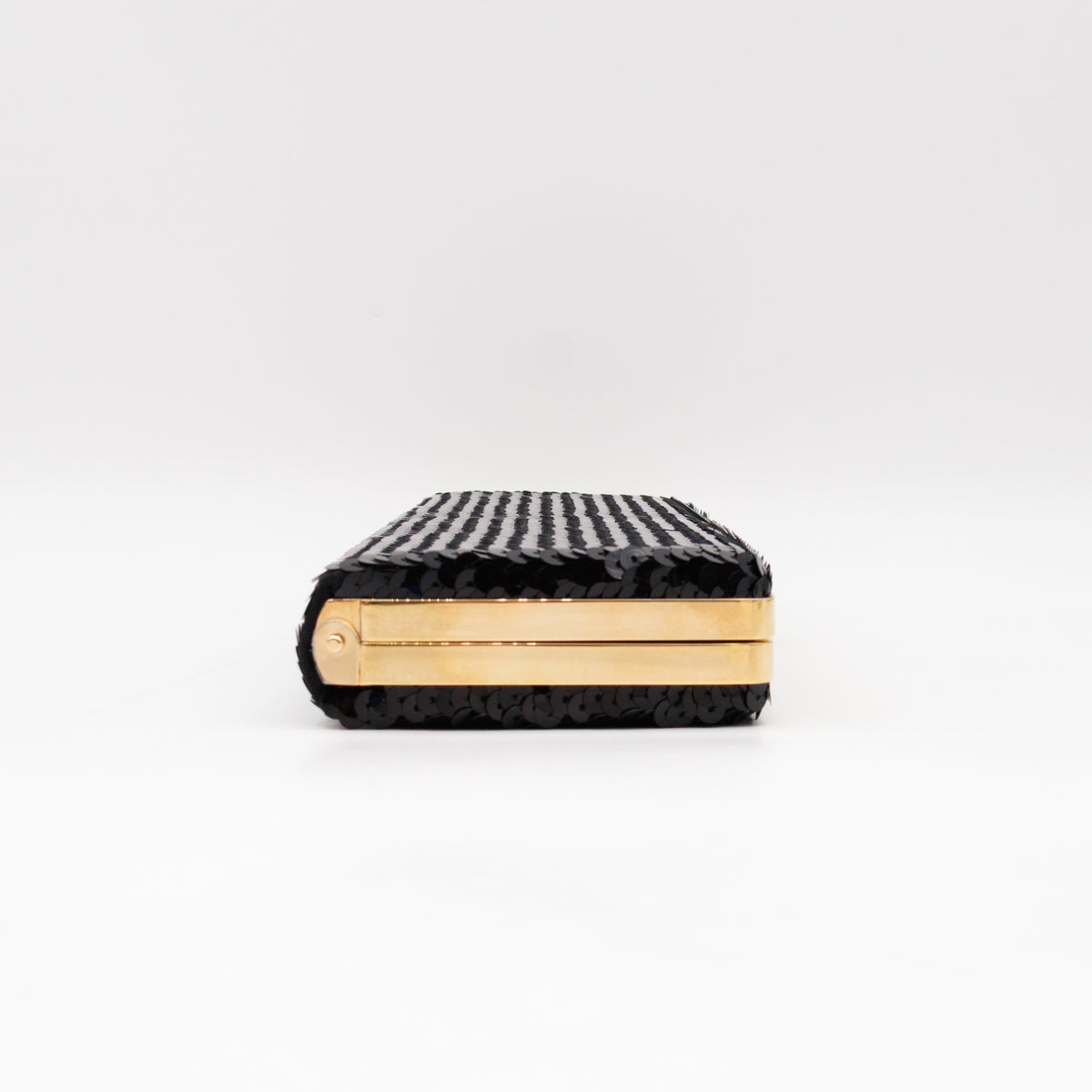 Broadway Clutch Black Sequins Satin