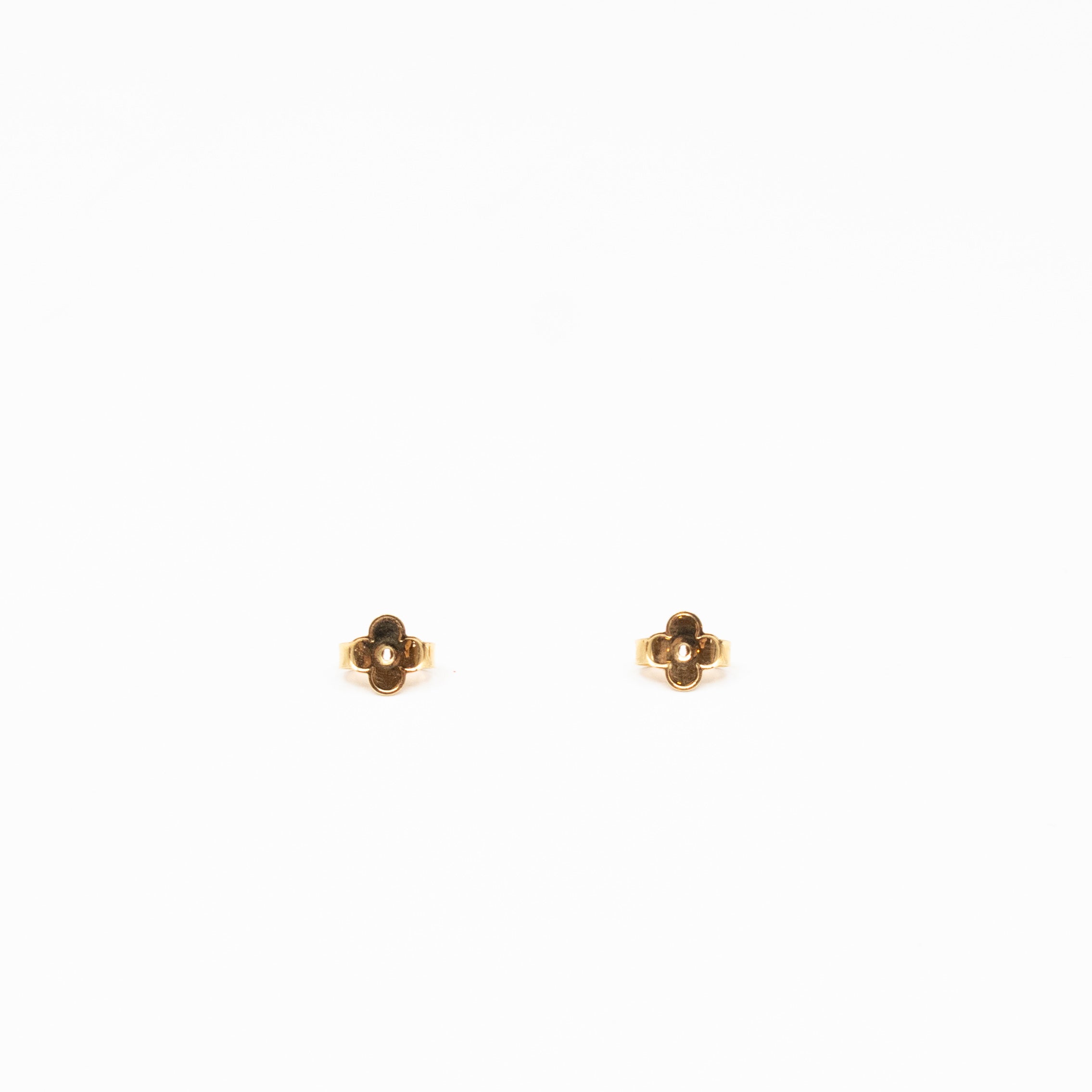 Floragram Earrings Resin Beads White & Gold