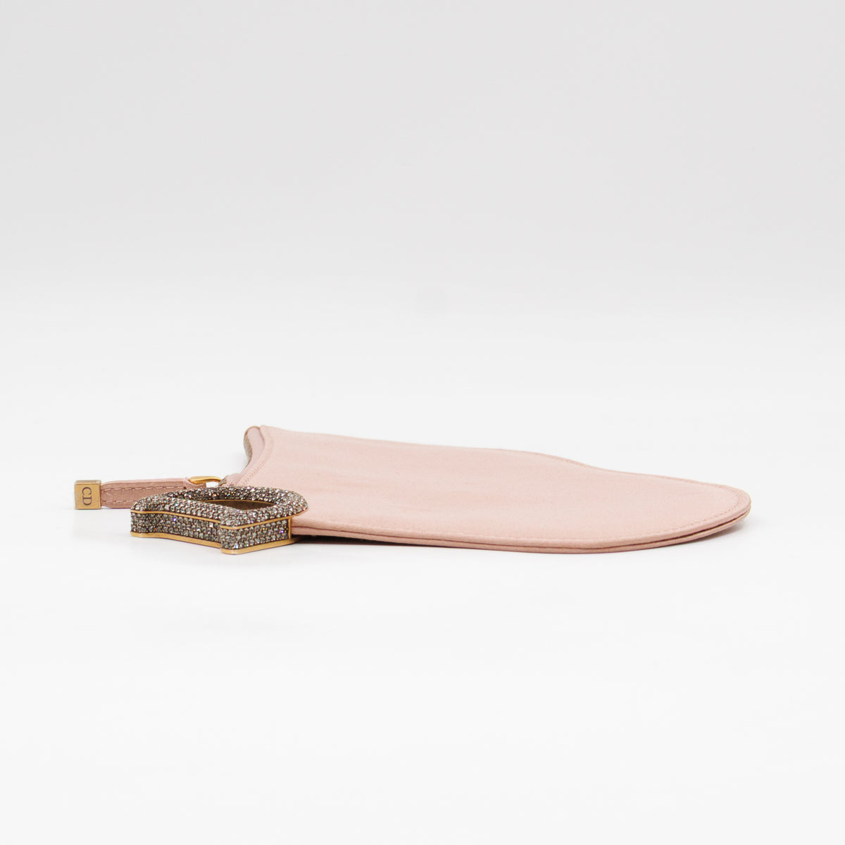 Saddle Clutch Pink Satin