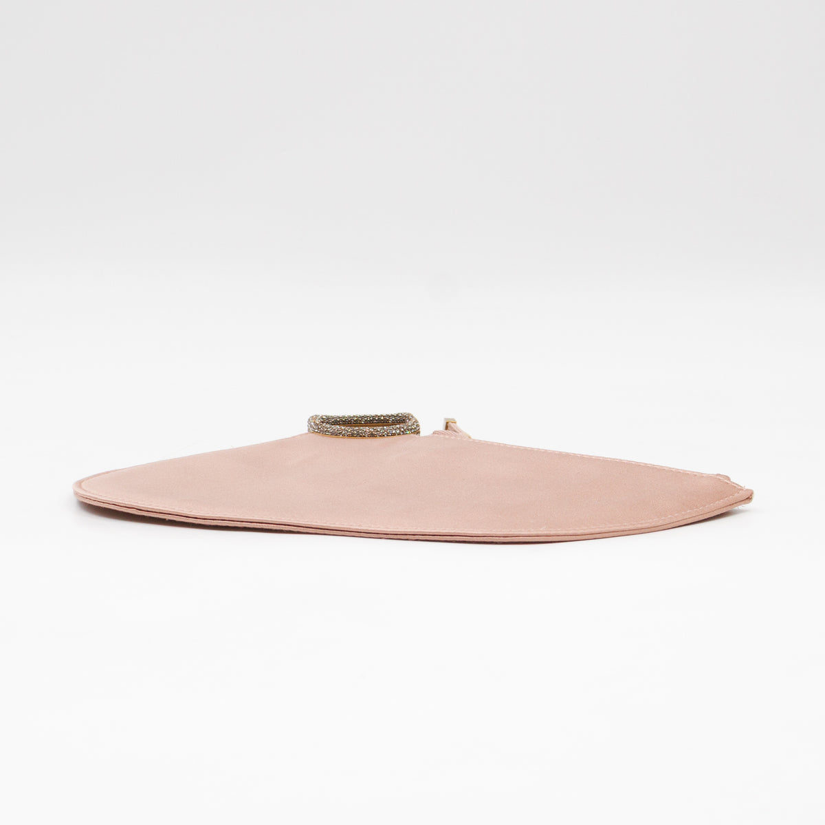 Saddle Clutch Pink Satin