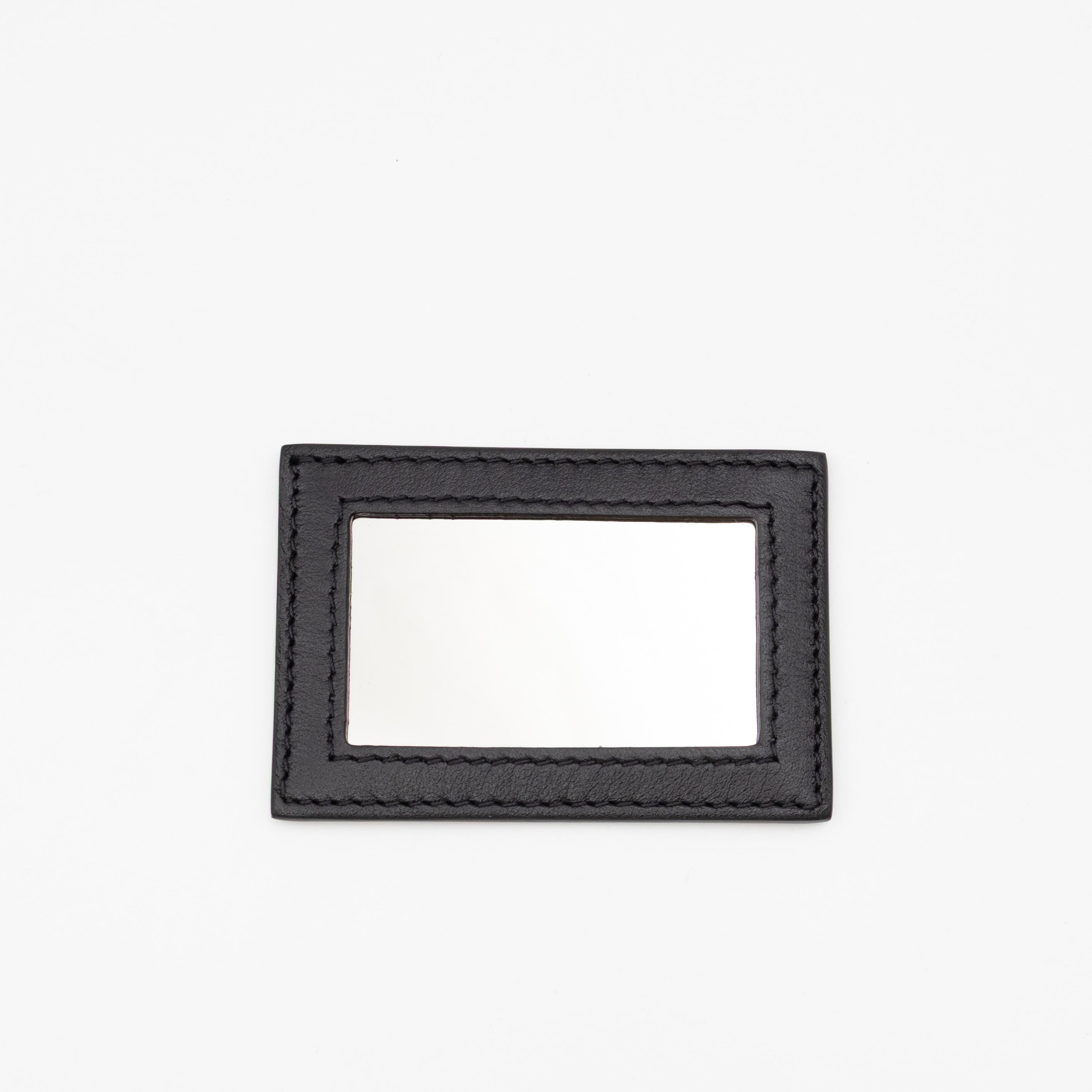 CC Chain Vanity Case Small Black Leather