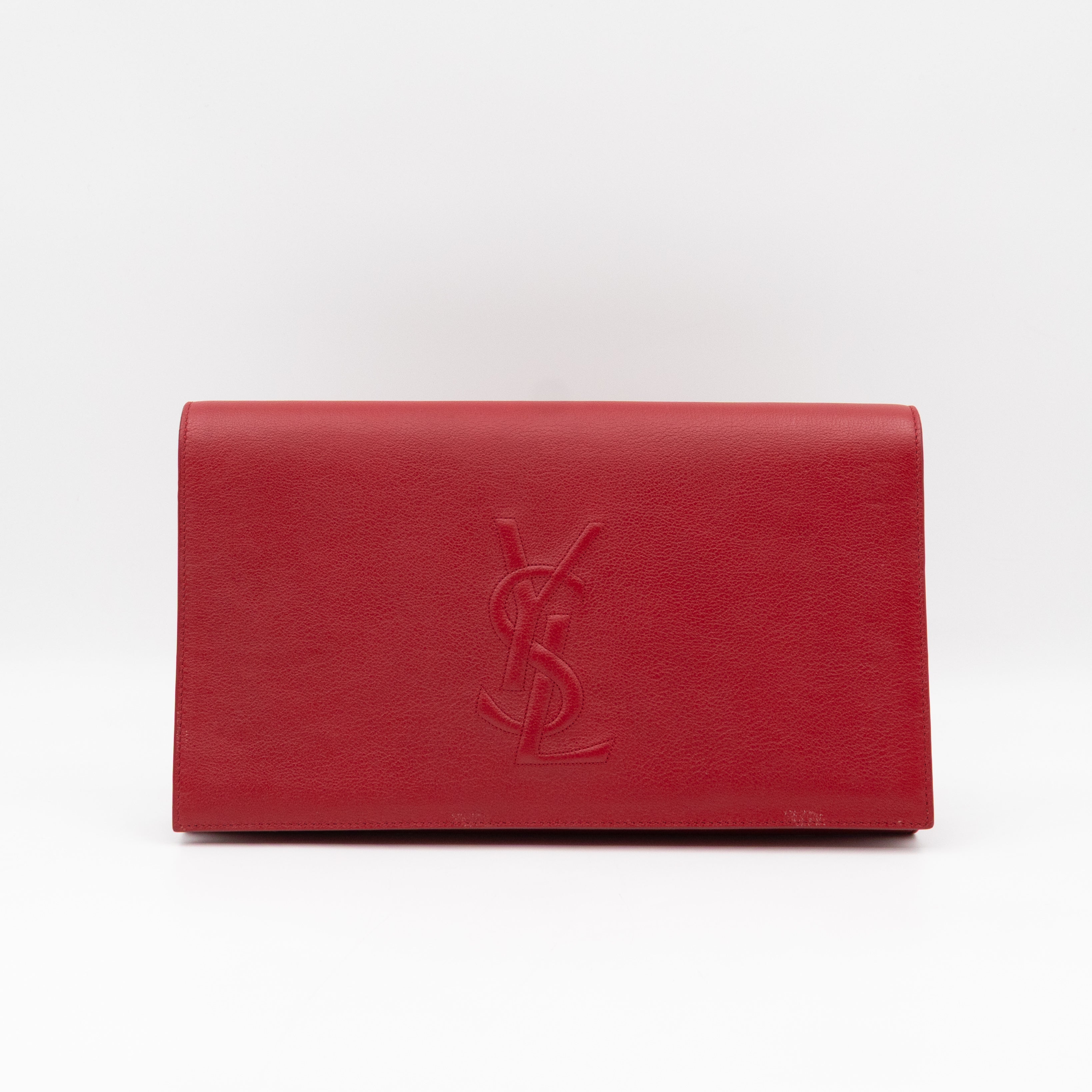 Belle De Jour Clutch Leather Red