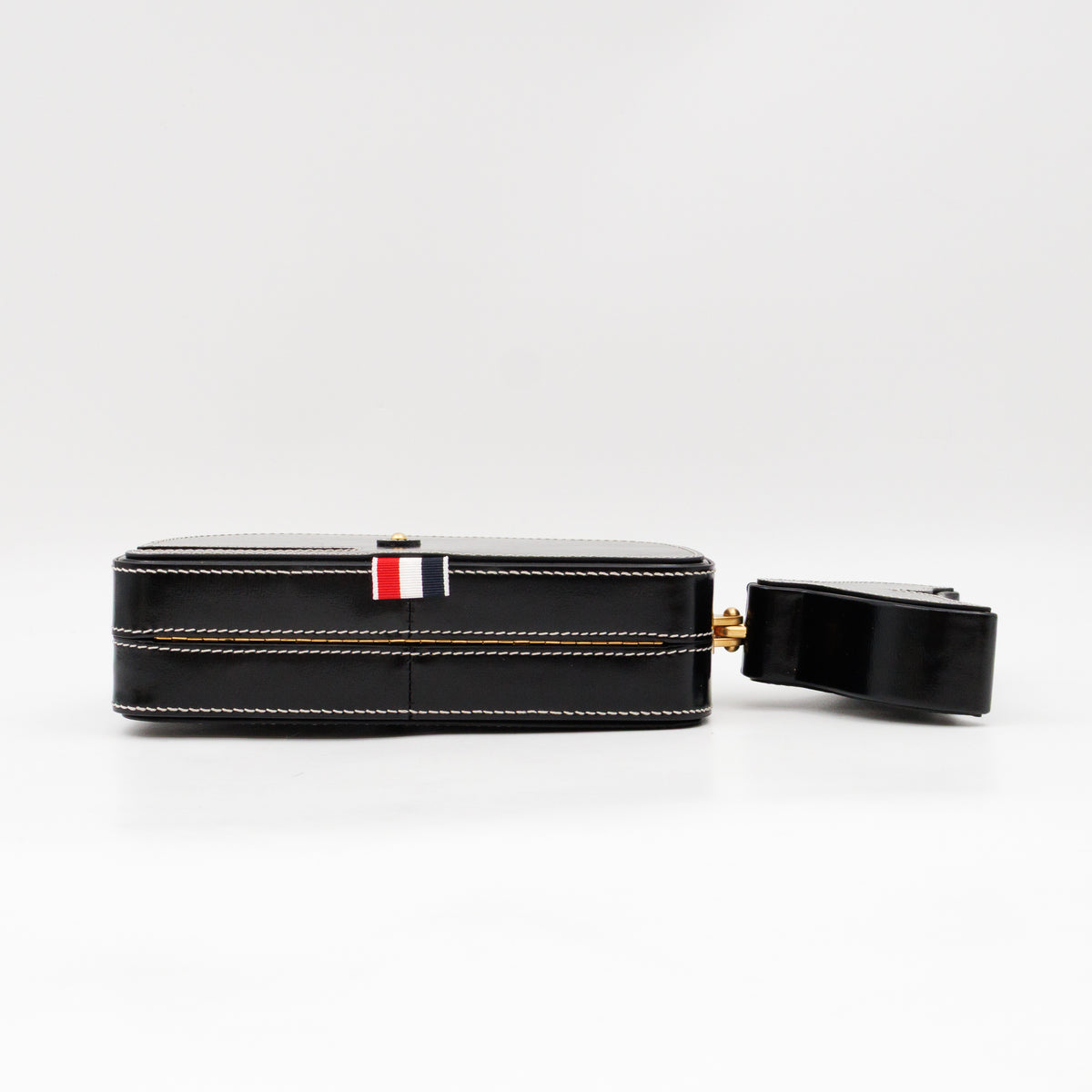 Whale Icon Clutch Bag Black Calfskin