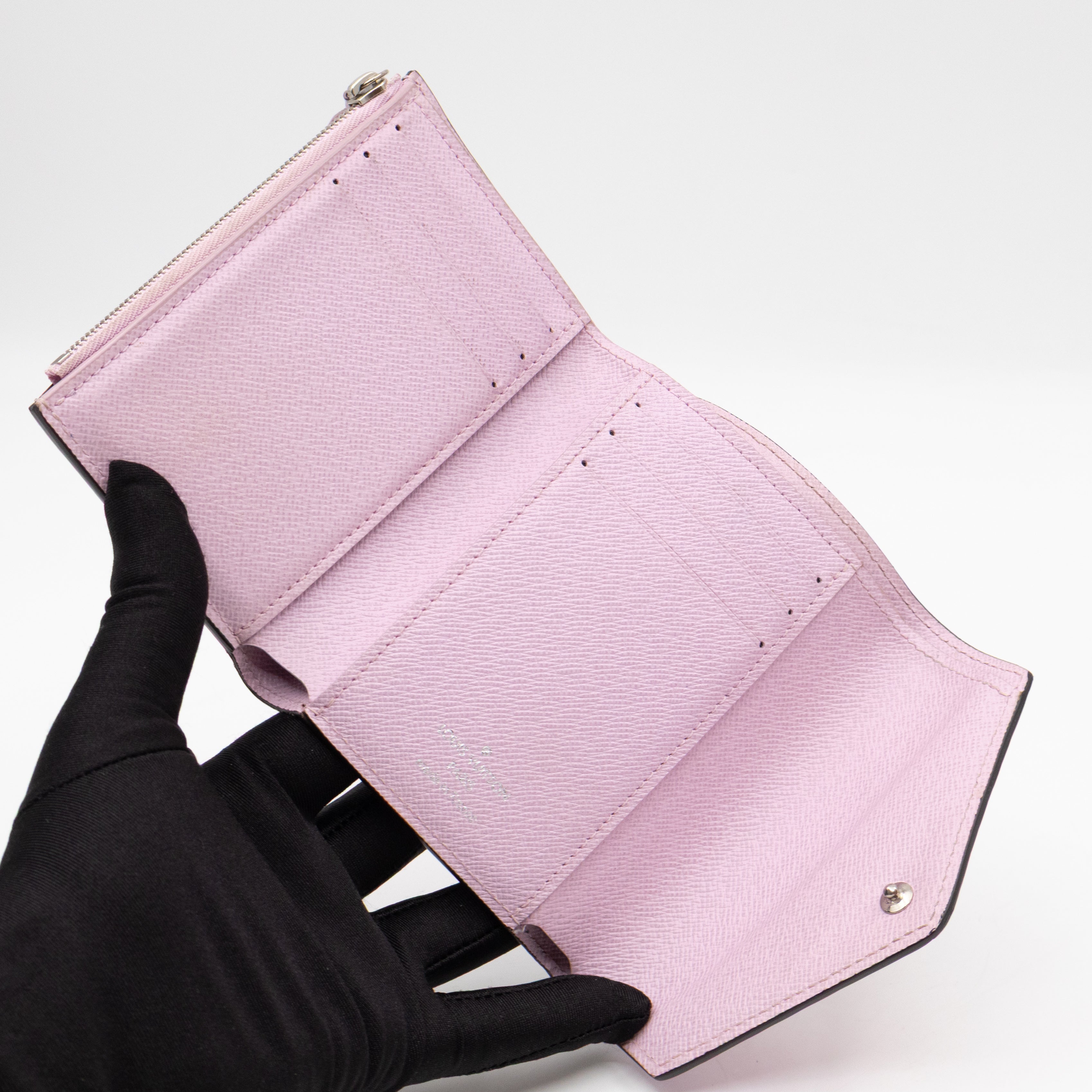 Victorine Wallet Epi Tropical Blue Rose