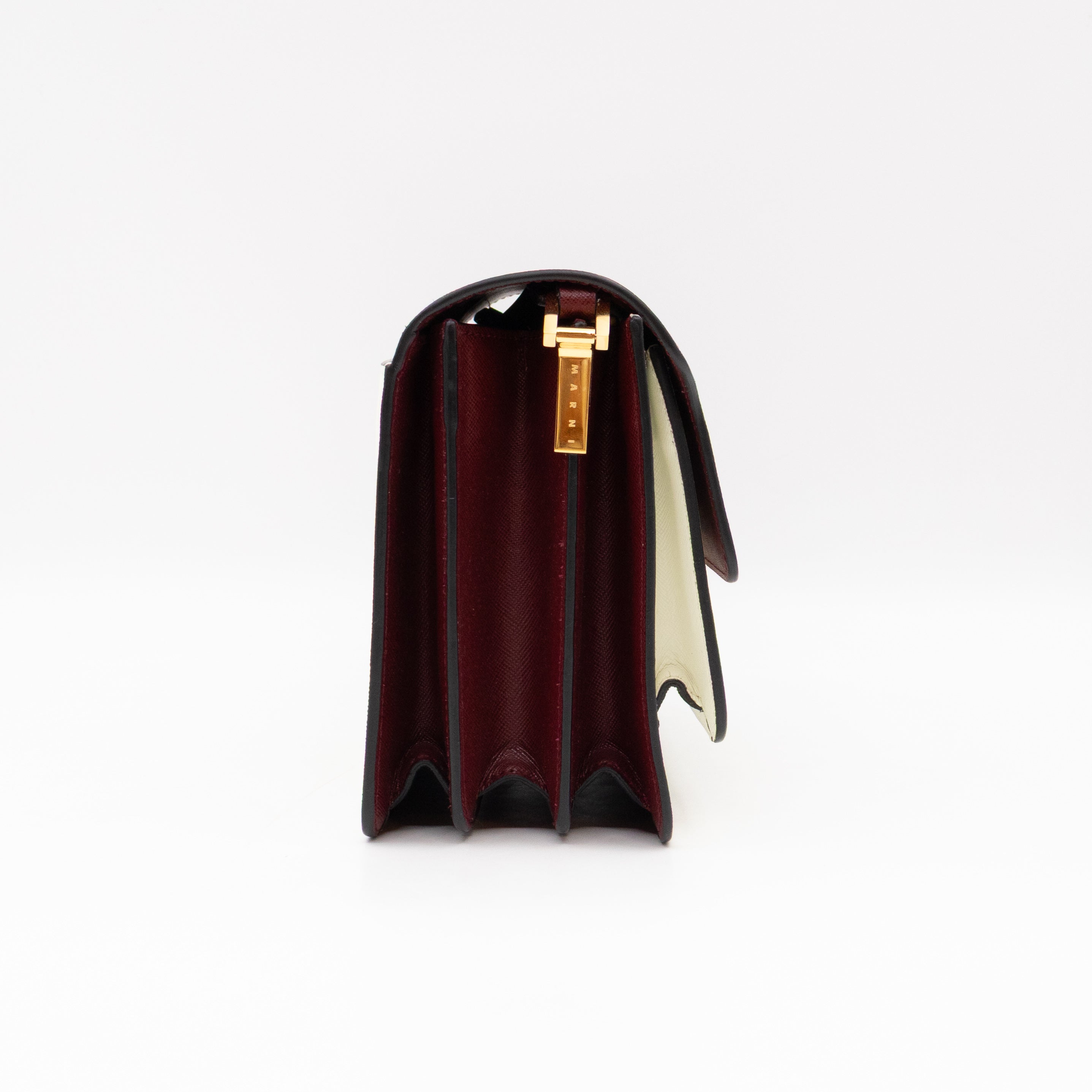 Trunk Bag Mini Pink White & Burgundy Saffiano Leather
