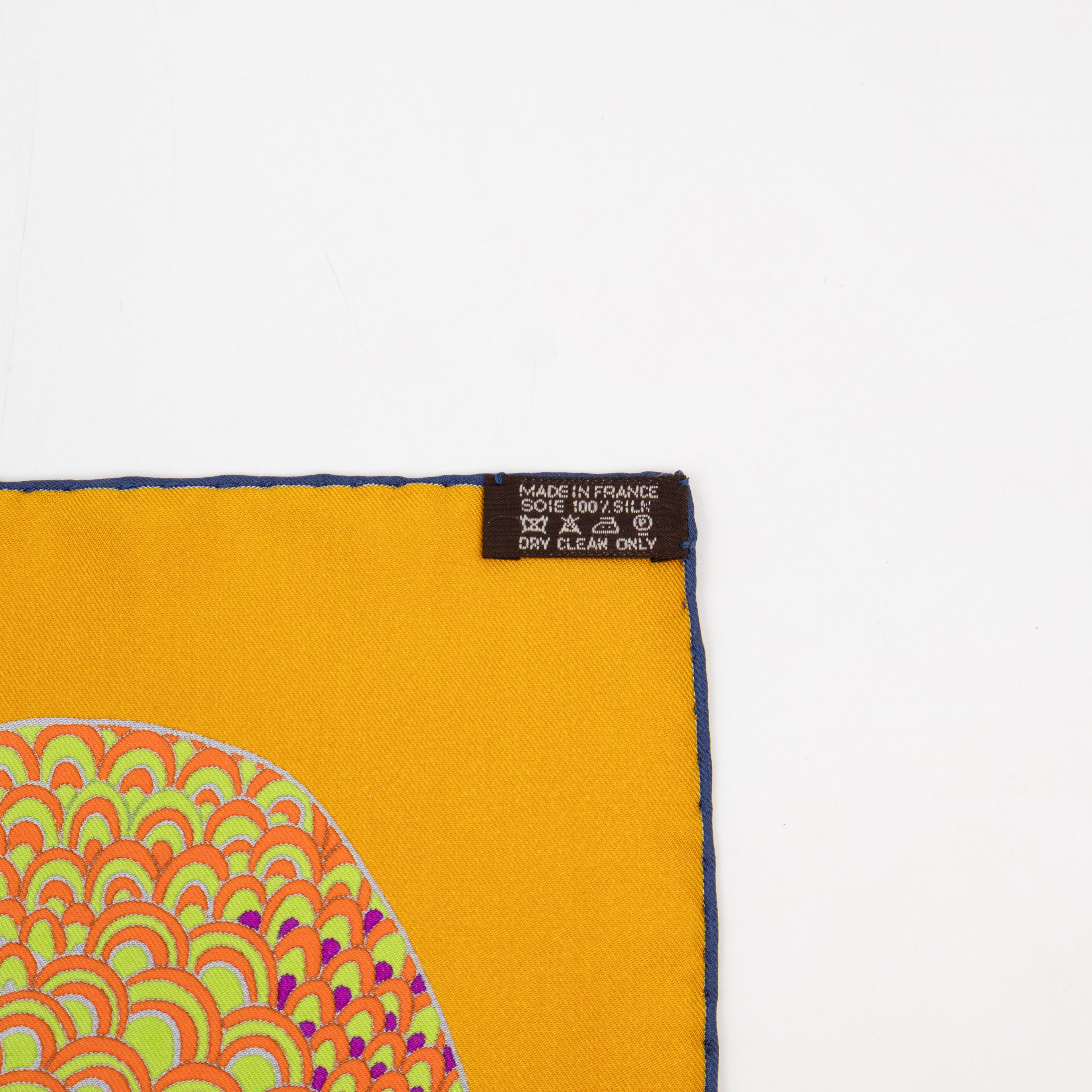 Silk Scarf 90 Fleurs d'Indiennes Orange