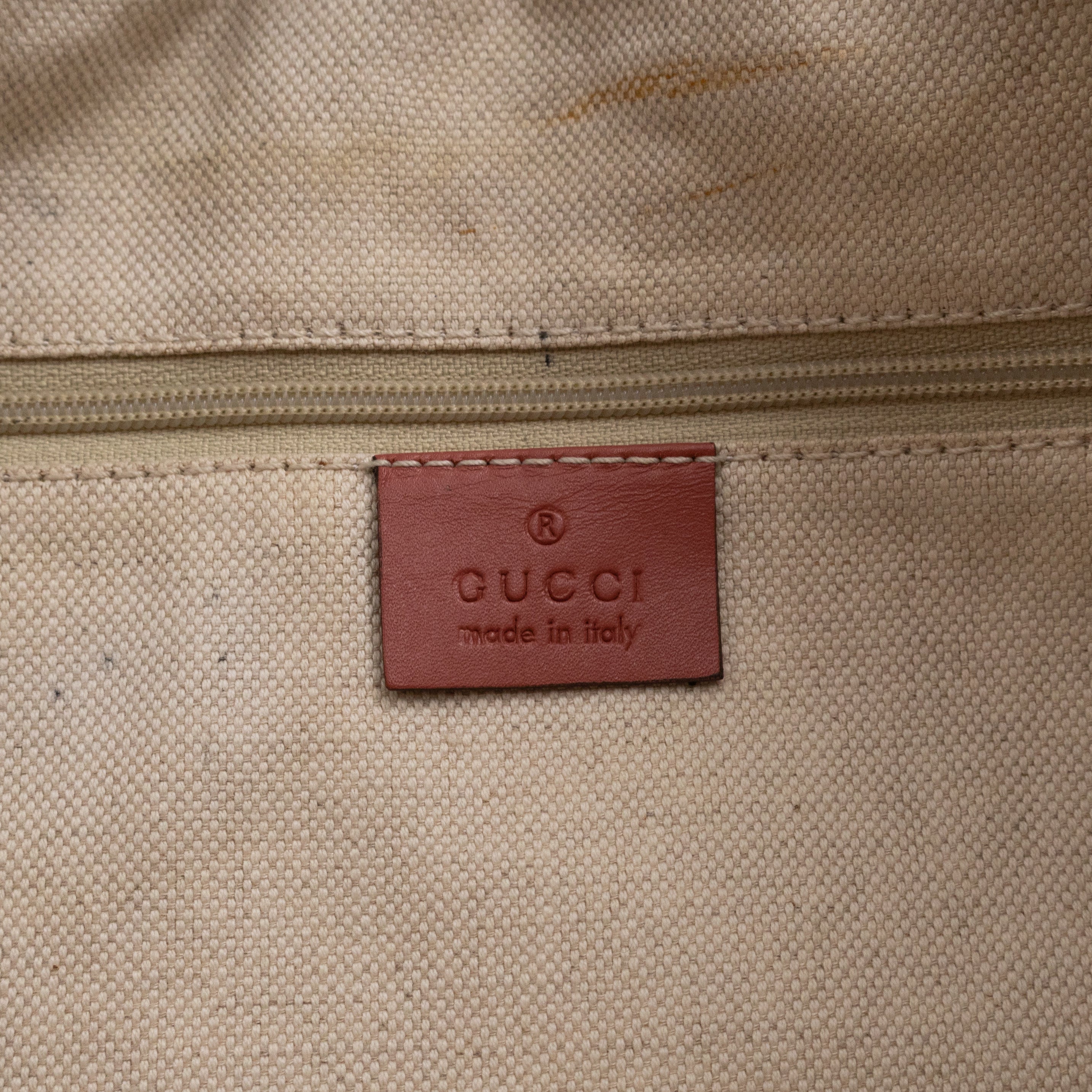 Sukey Medium Hobo Tote Bag Beige Diamante Canvas Pink