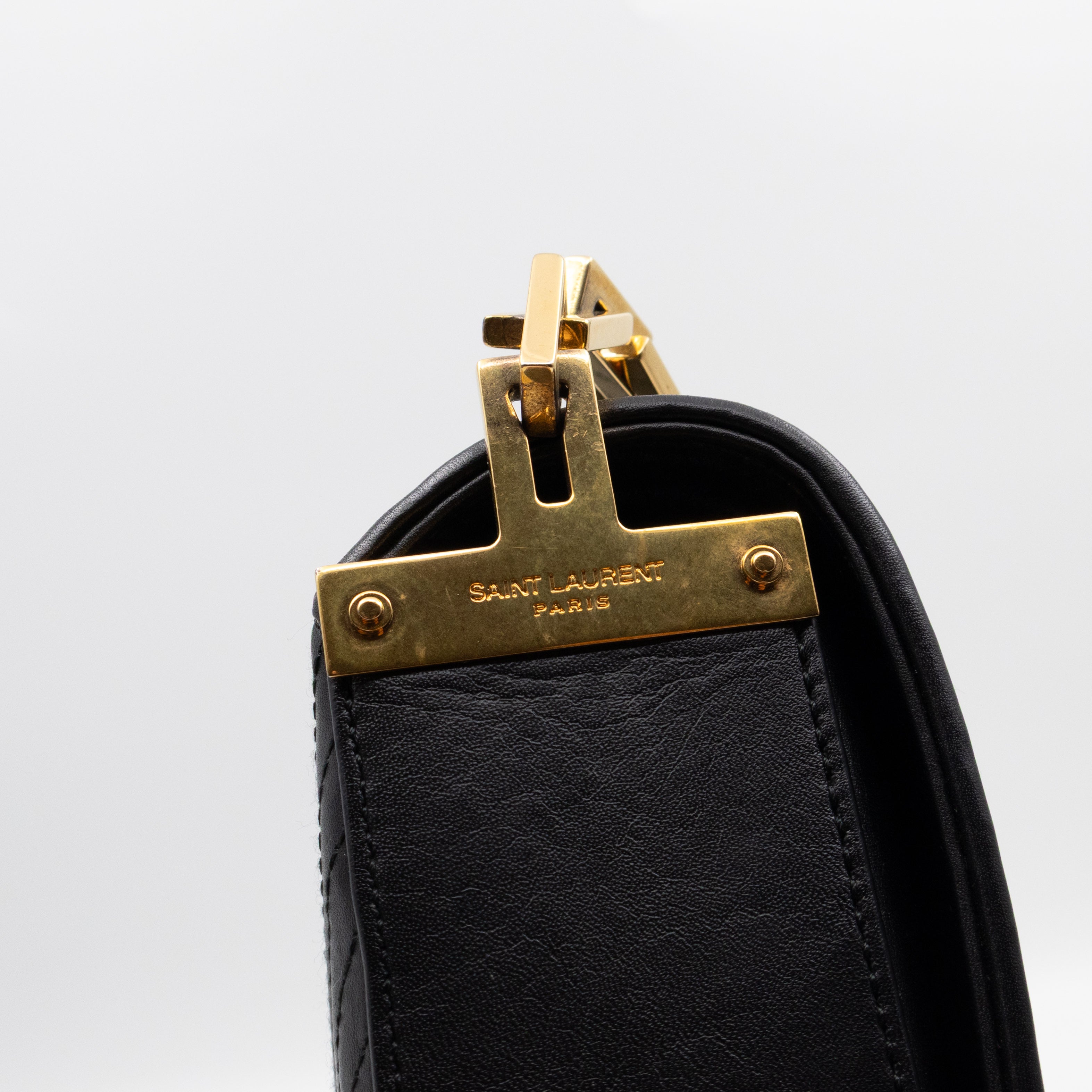 Babylone Flap Shoulder Bag Black Quilted Lambskin Leather