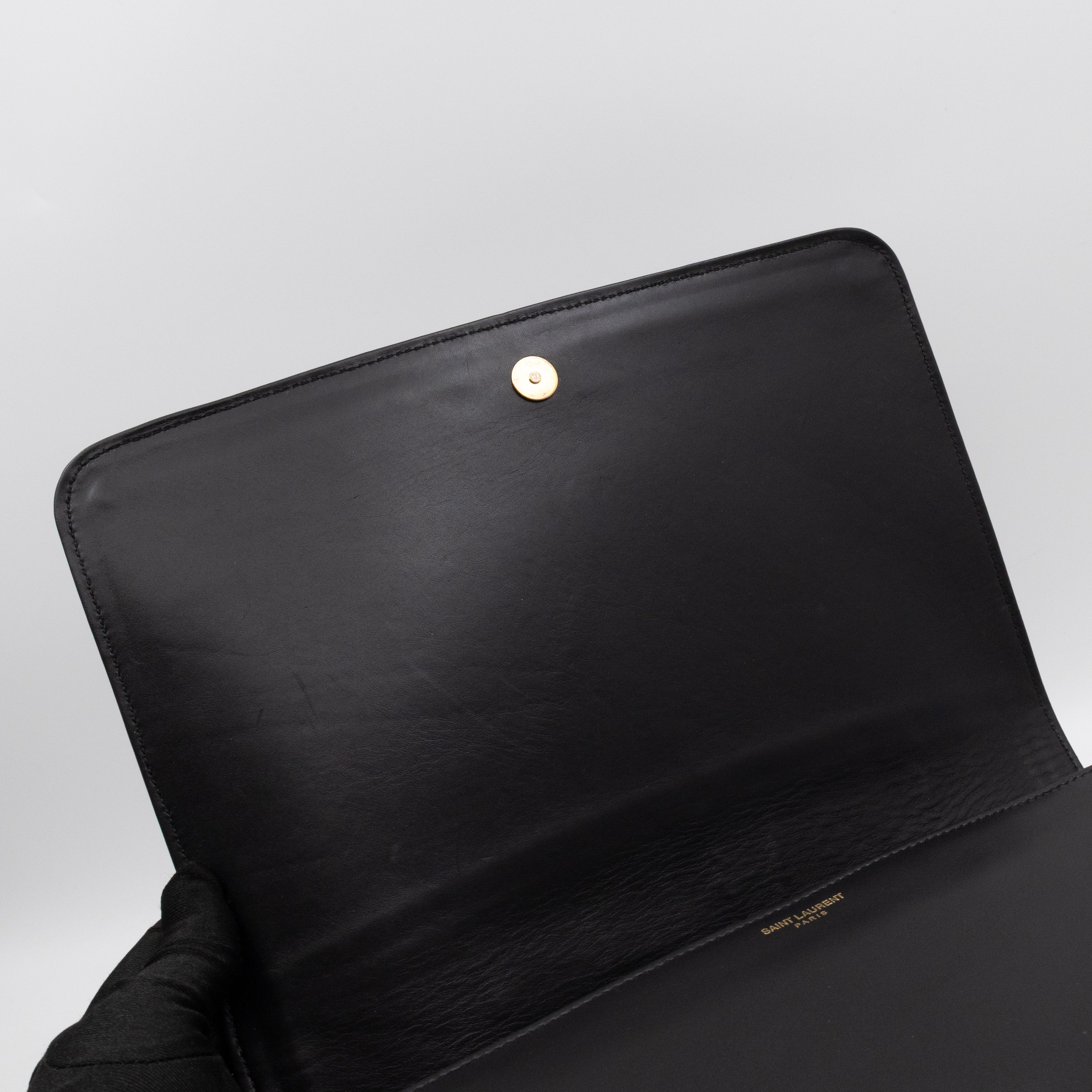 Babylone Flap Shoulder Bag Black Quilted Lambskin Leather