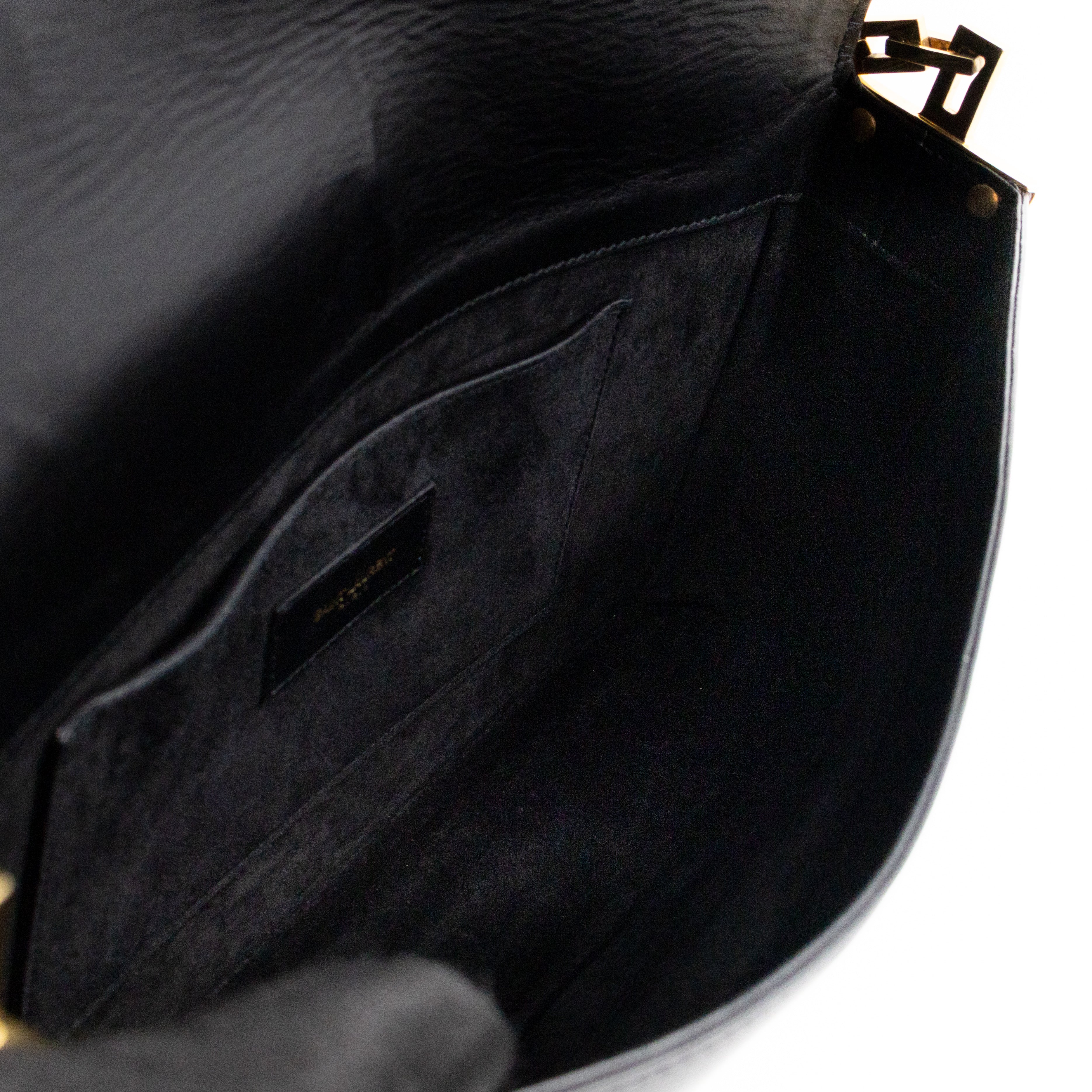 Babylone Flap Shoulder Bag Black Quilted Lambskin Leather
