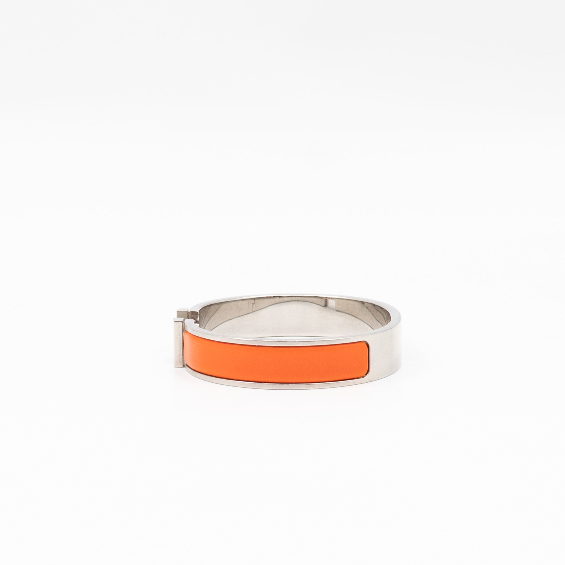Clic H Bracelet TGM Orange Silver