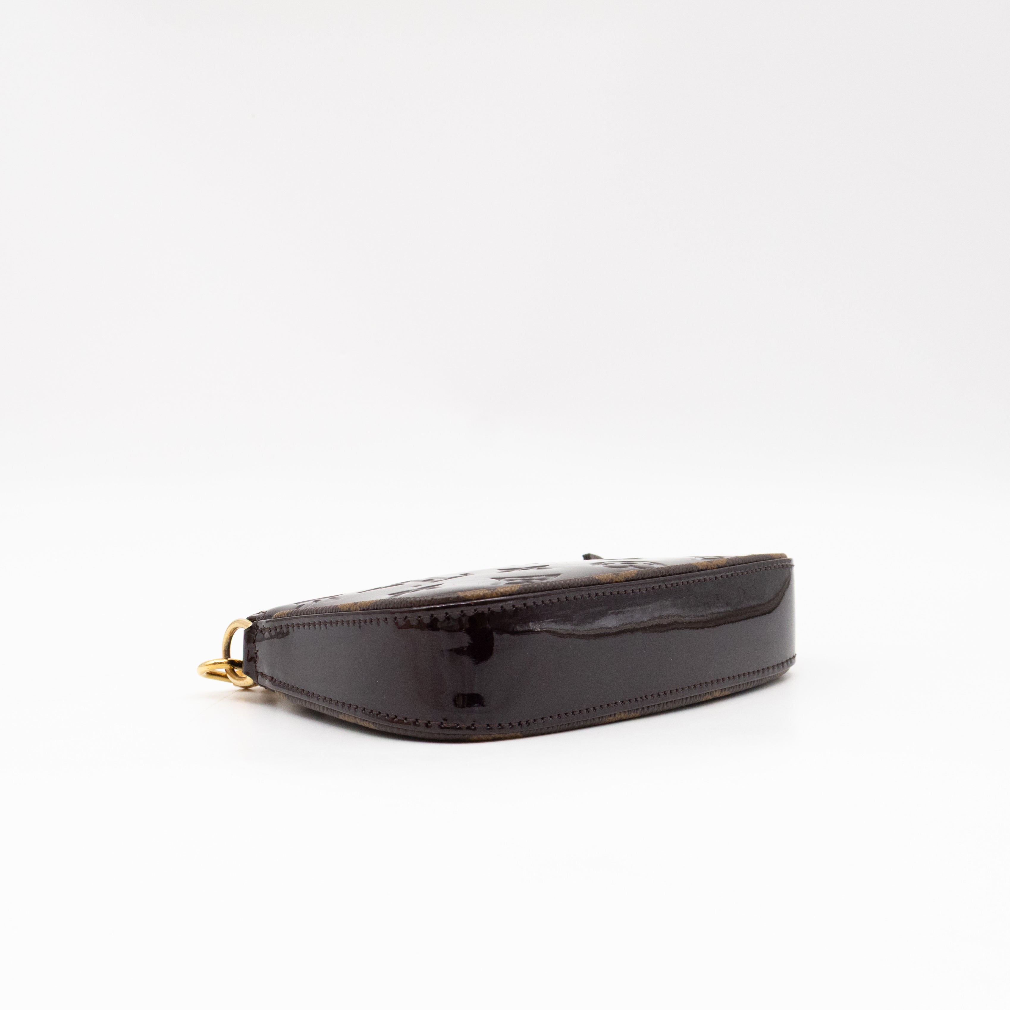 Mini Pochette Accessoires Amarante Vernis Monogram
