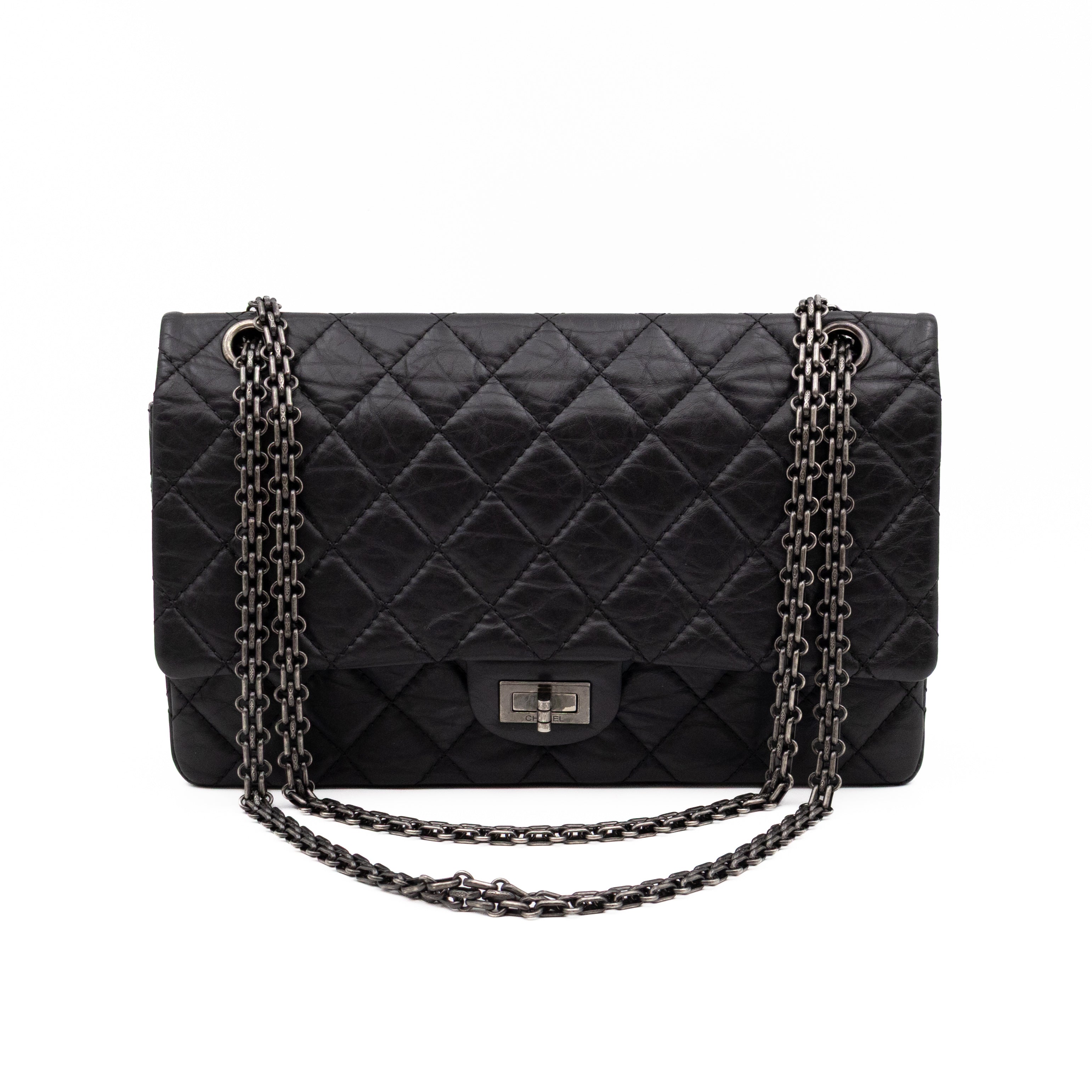 2.55 Reissue 226 Double Flap Bag Black Leather