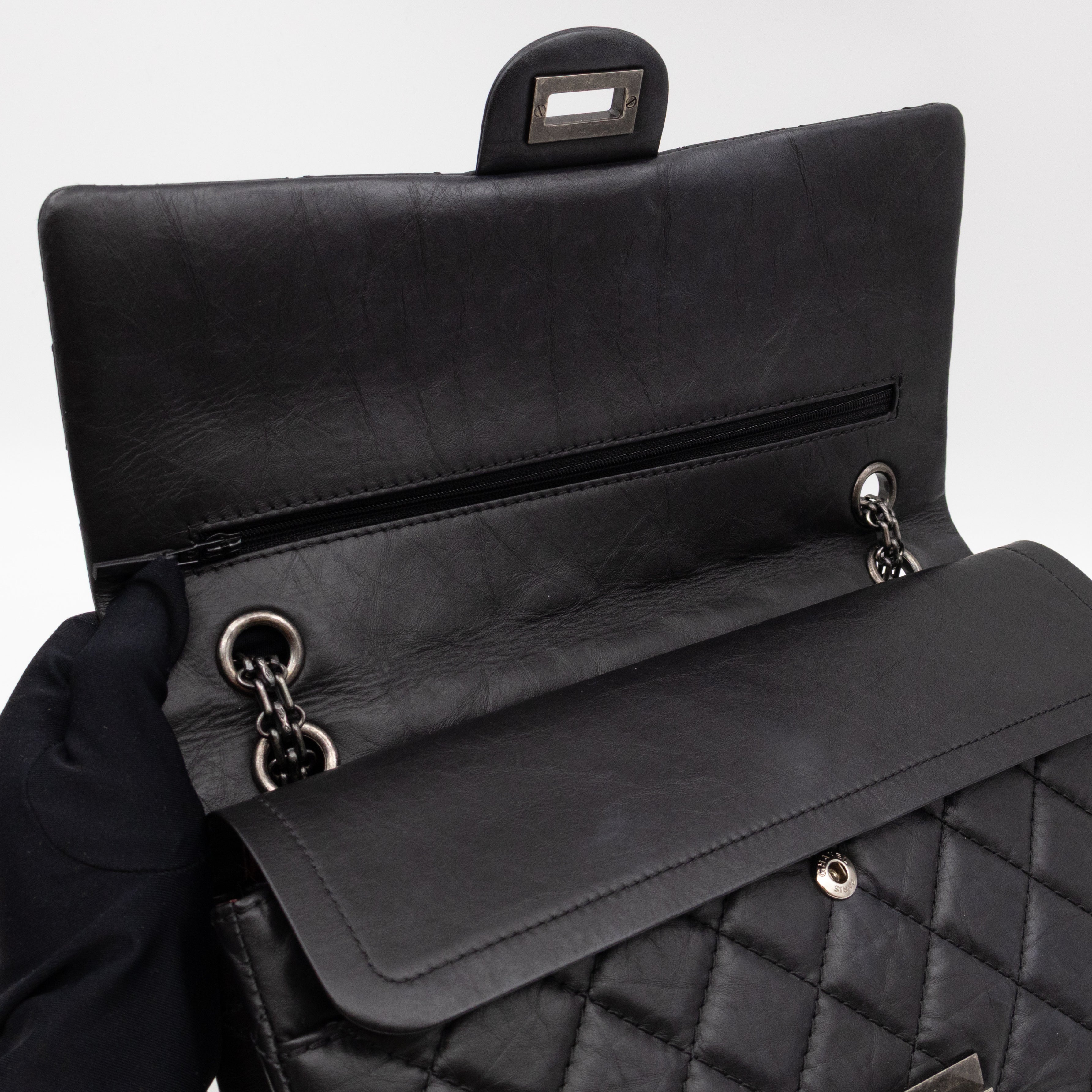 2.55 Reissue 226 Double Flap Bag Black Leather