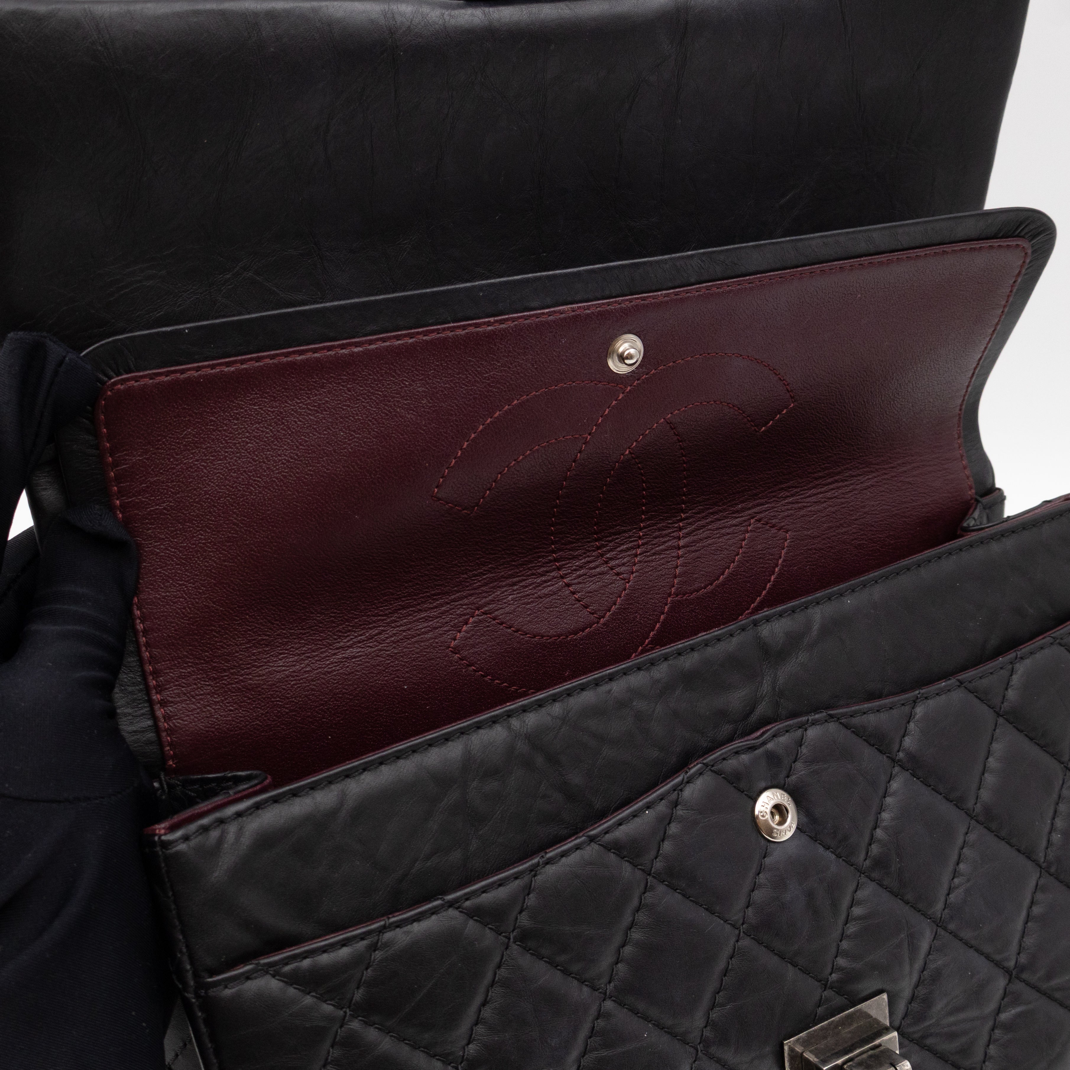 2.55 Reissue 226 Double Flap Bag Black Leather