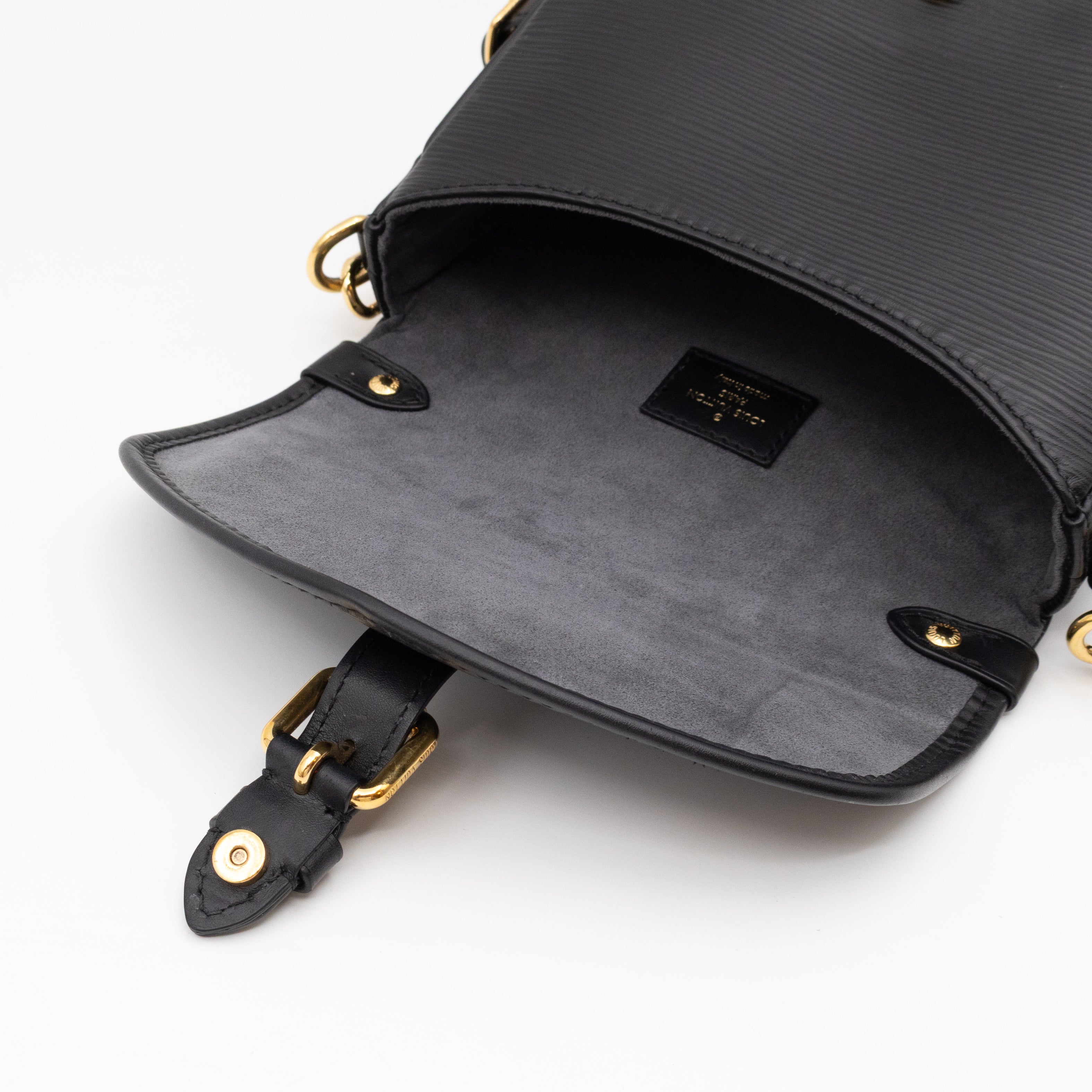 Saumur BB Black Epi Leather