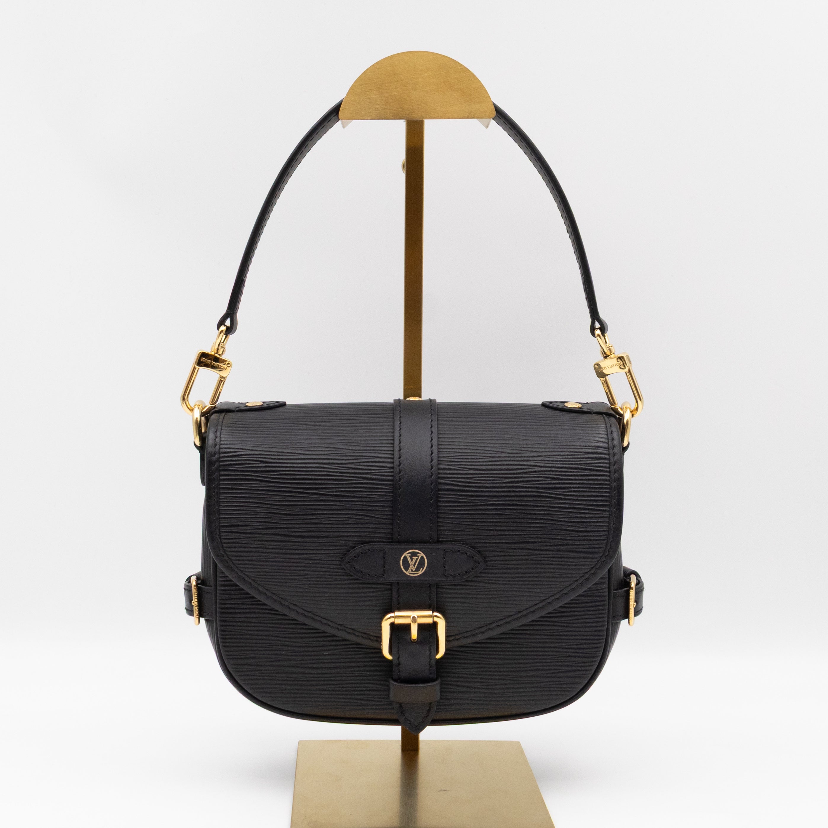 Saumur BB Black Epi Leather