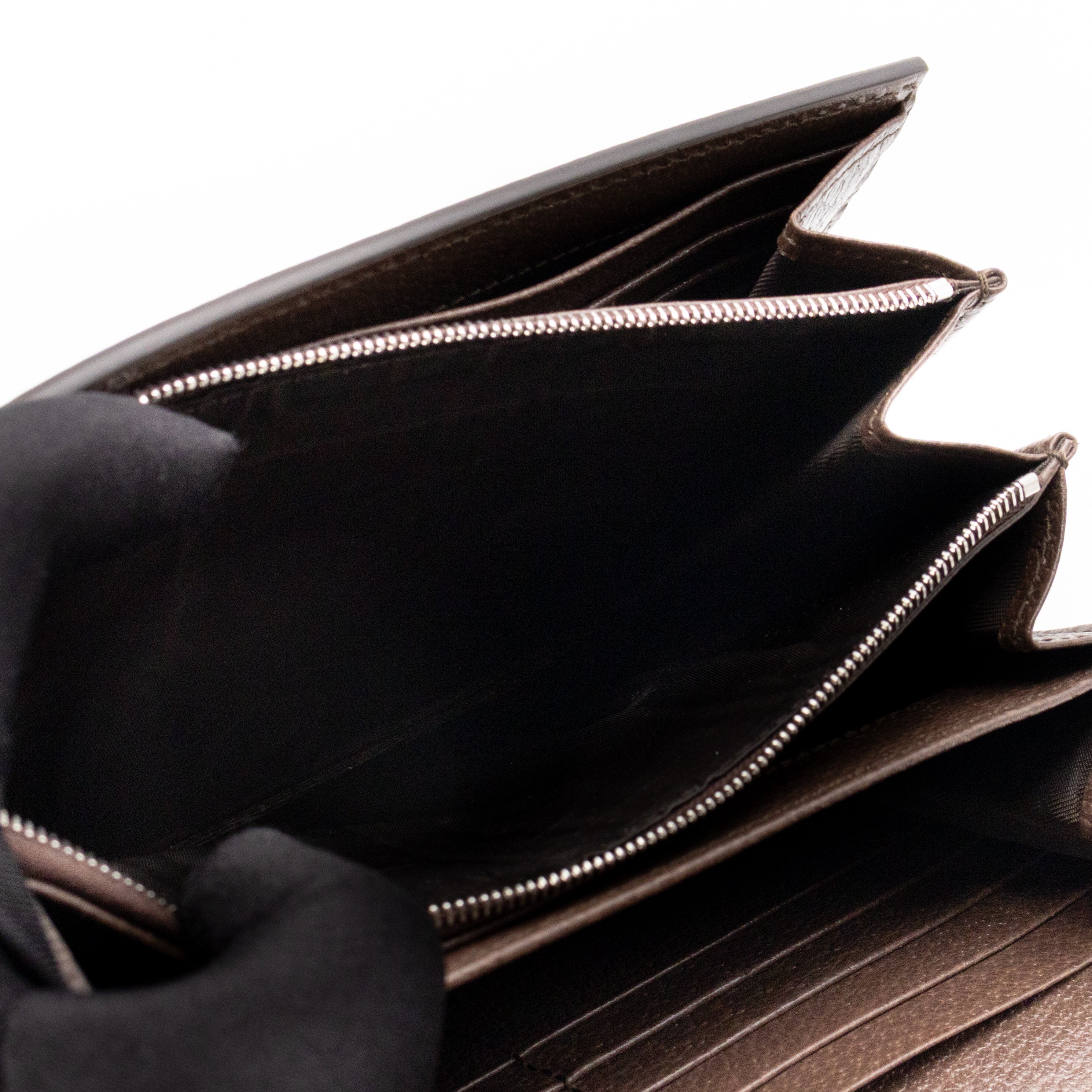 Dionysus Wallet on Chain Jumbo GG Canvas & Brown Leather