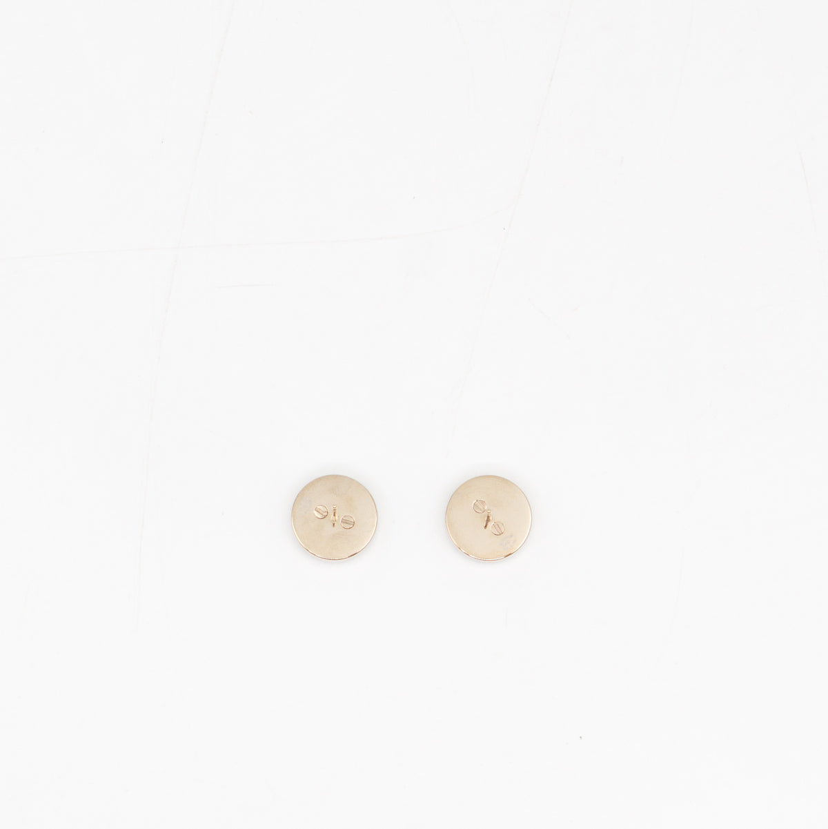 CC Round Earrings Blue Denim Studs