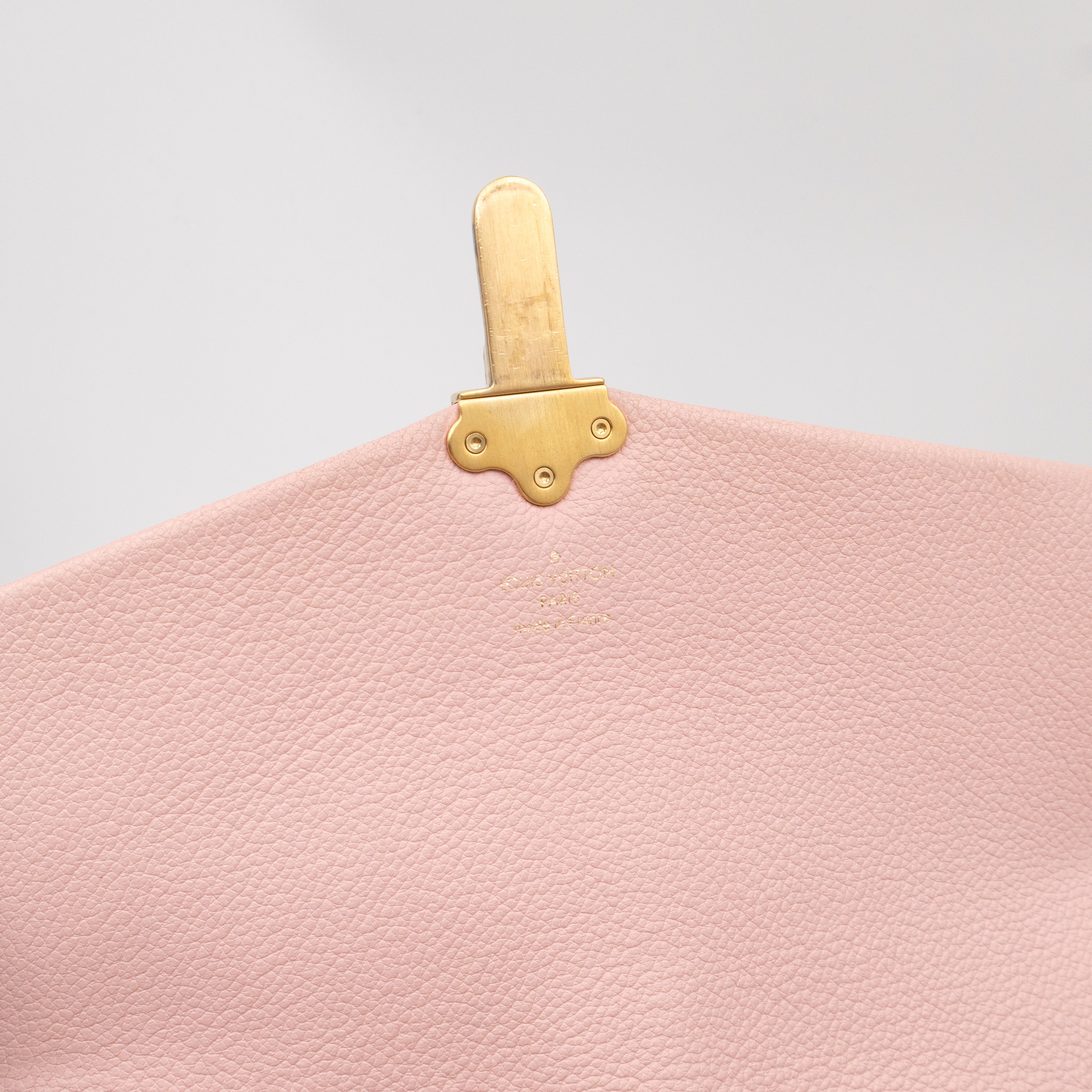 Clapton Crossbody Damier Ebene & Rose Ballerine Leather