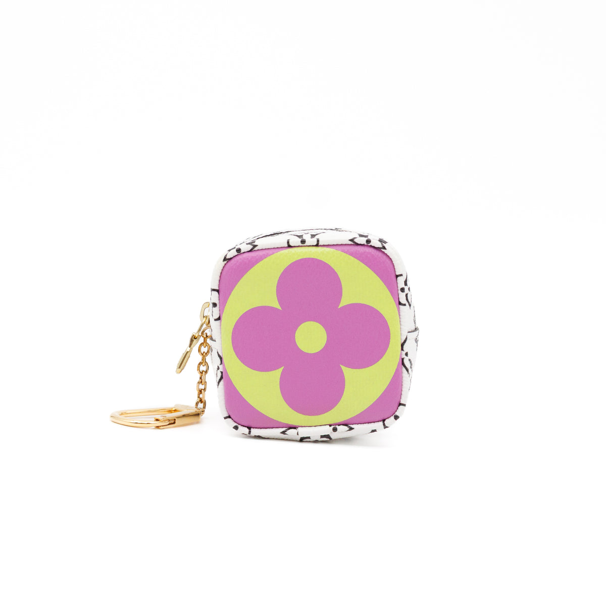 Cube Coin Purse White & Black Monogram Giant