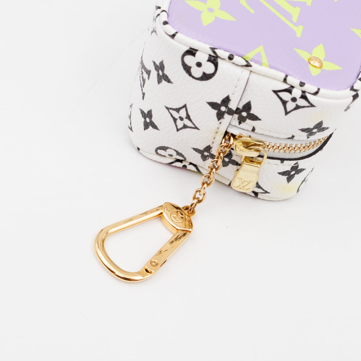 Cube Coin Purse White & Black Monogram Giant