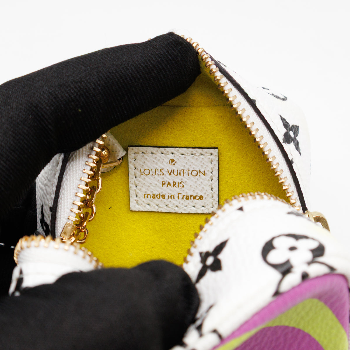Cube Coin Purse White & Black Monogram Giant