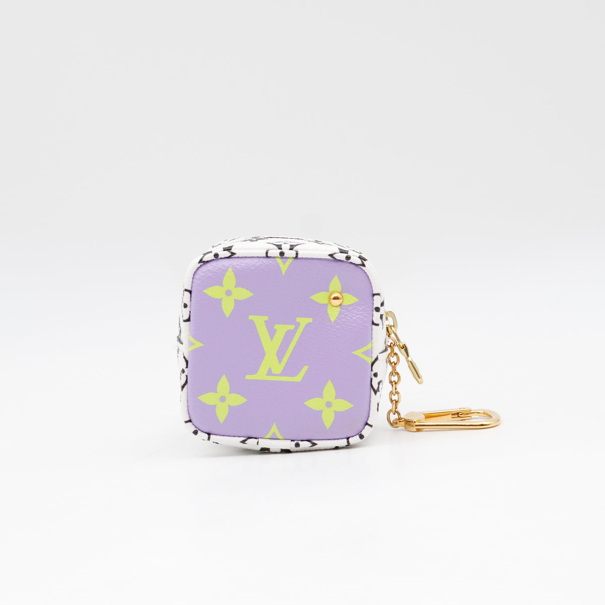 Cube Coin Purse White & Black Monogram Giant